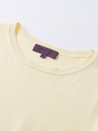 Pure BCI Cotton Lightweight Sweater for Men Crewneck T-Shirts Casual Long Sleeve Knit Pullover Fall Spring
