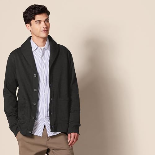 Amazon Essentials Men's Long-Sleeve Fleece Shawl-Collar Cardigan