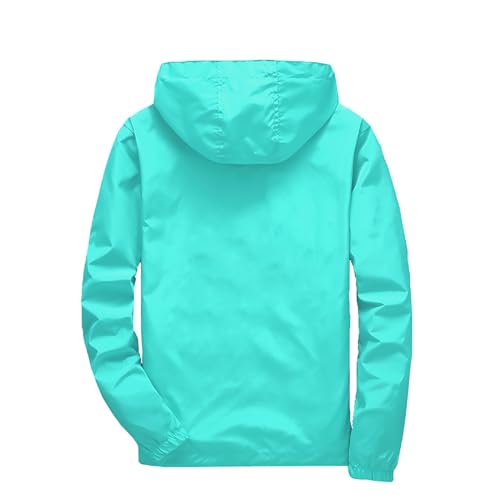 Mens Windbreaker Jackets Lightweight Hooded Zippered Jackets for Men Hiking Cycling Sportswear