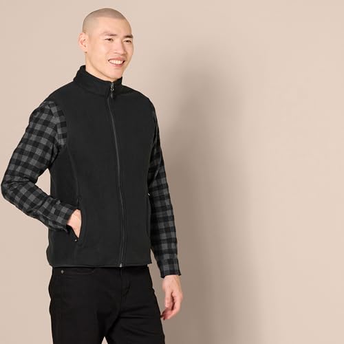 Amazon Essentials Men's Full-Zip Polar Fleece Vest (Available in Big & Tall)