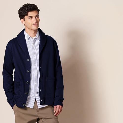 Amazon Essentials Men's Long-Sleeve Fleece Shawl-Collar Cardigan