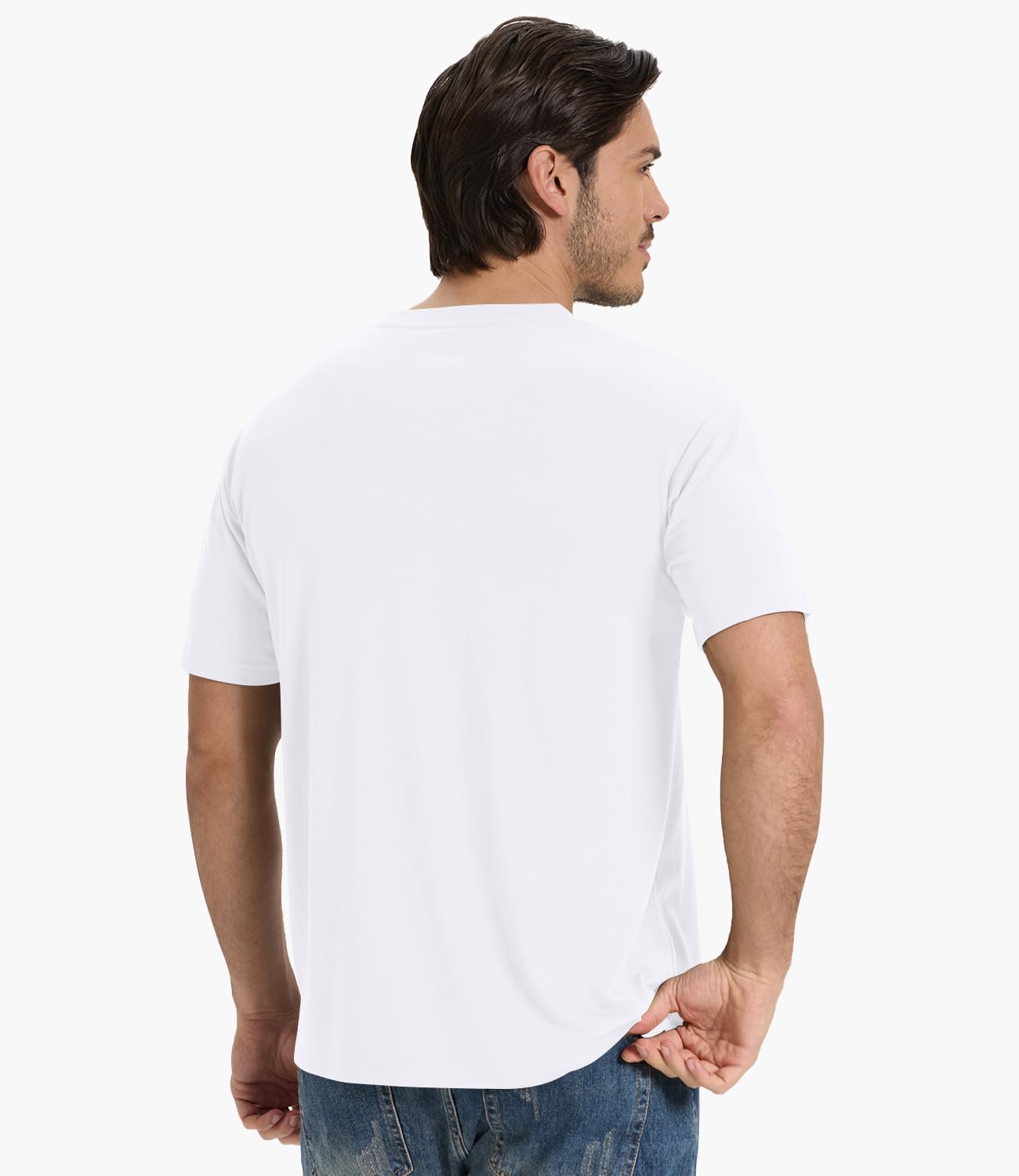BAMBOO COOL Men's Pocket T-Shirts Heavy Weight Moisture-Wicking Tee Shirts Crewneck Short Sleeve T Shirts