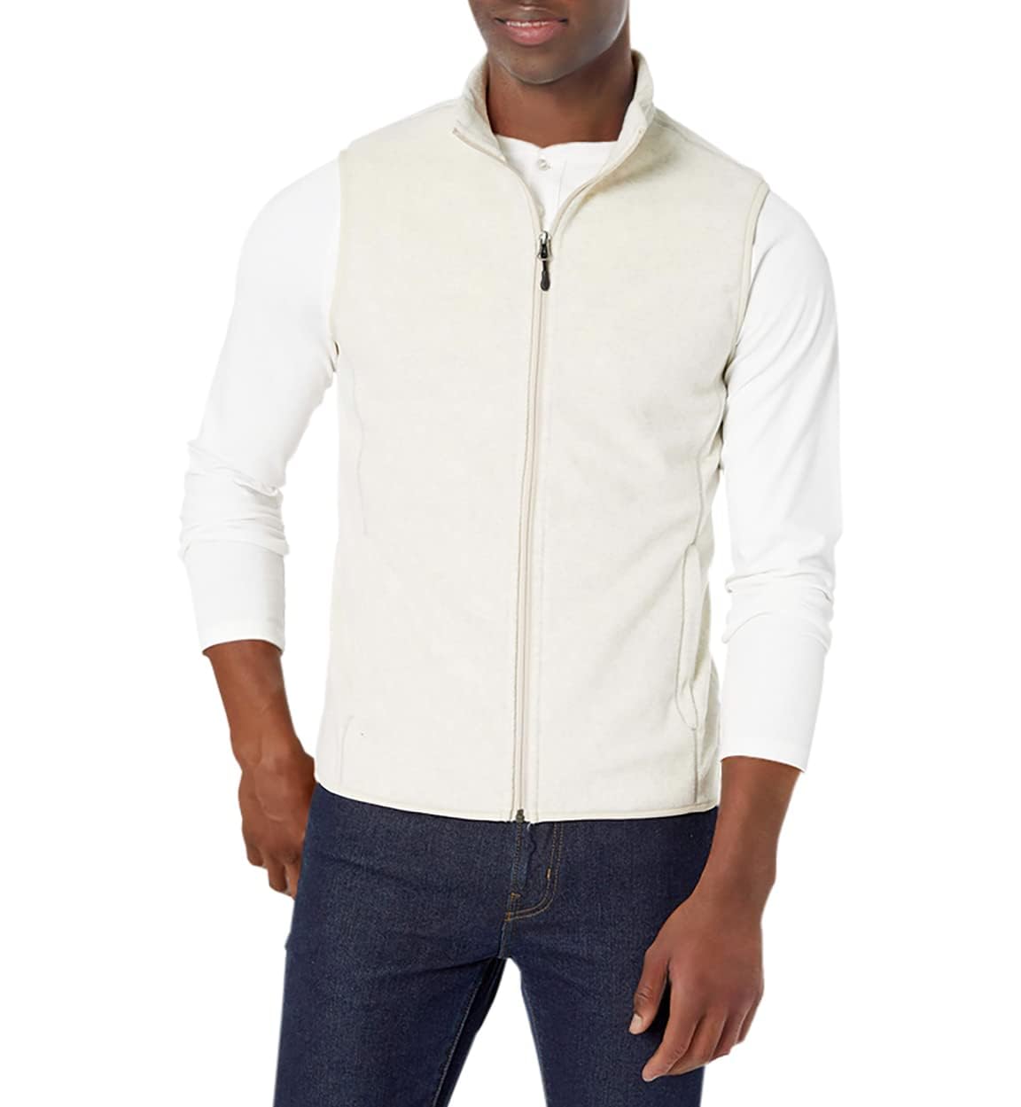 Amazon Essentials Men's Full-Zip Polar Fleece Vest (Available in Big & Tall)