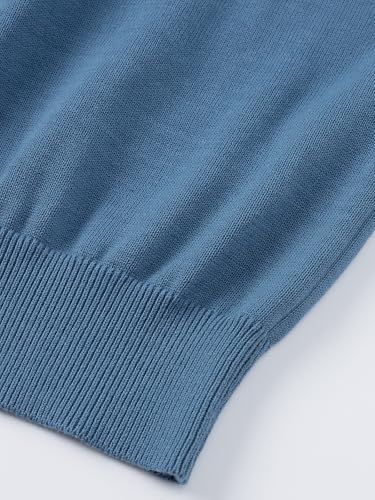 Pure BCI Cotton Lightweight Sweater for Men Crewneck T-Shirts Casual Long Sleeve Knit Pullover Fall Spring