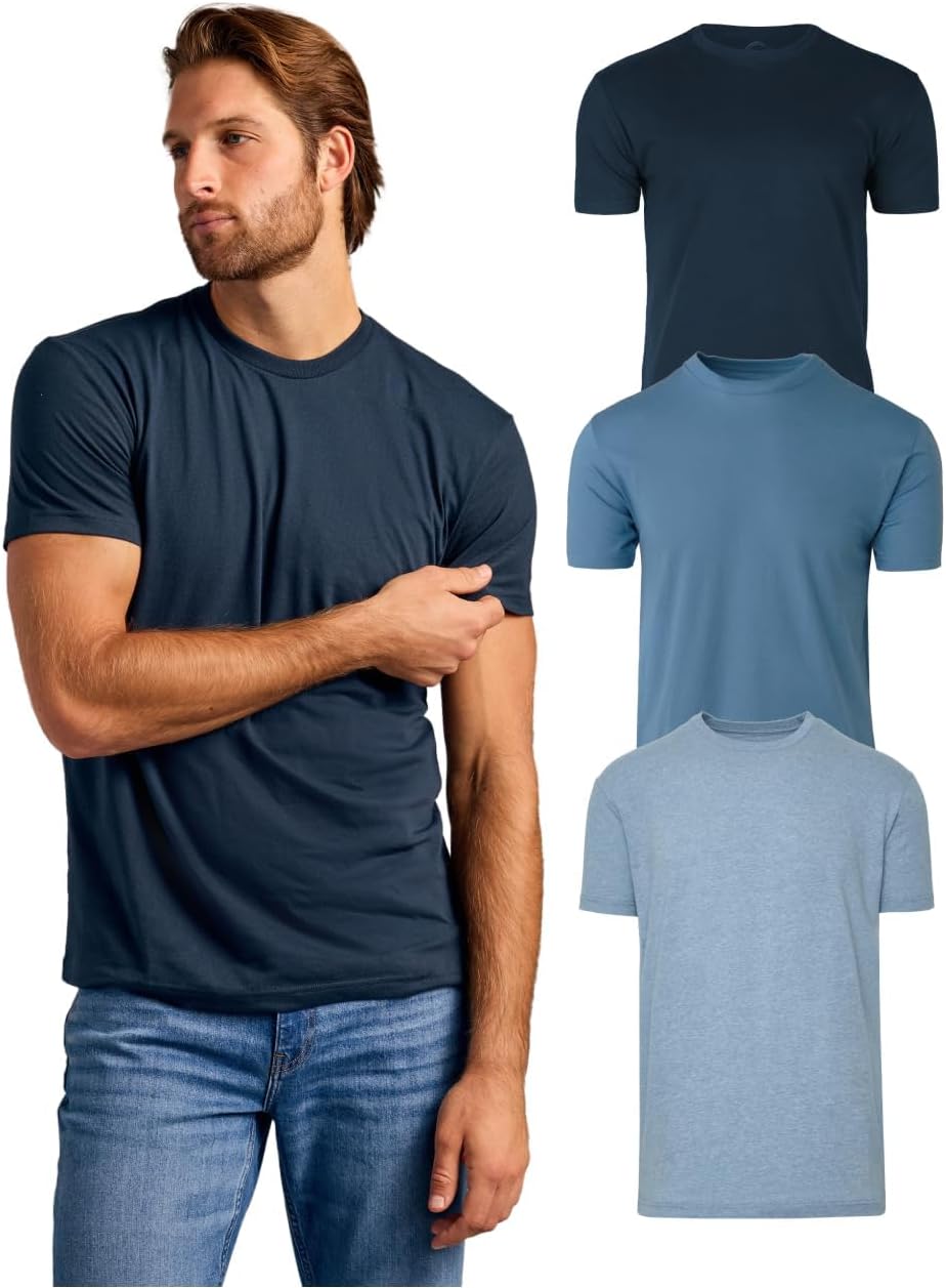 True Classic Mens T-Shirts – Short Sleeve Crew Neck T Shirts for Man, Cotton Blend Plain Novelty Men's T-Shirts