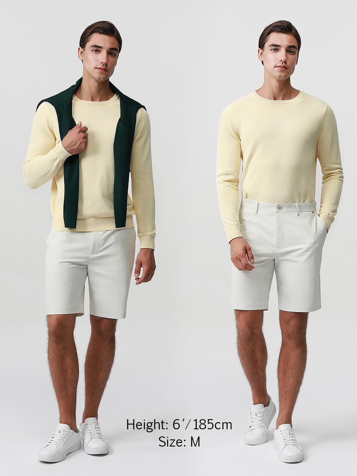 Pure BCI Cotton Lightweight Sweater for Men Crewneck T-Shirts Casual Long Sleeve Knit Pullover Fall Spring