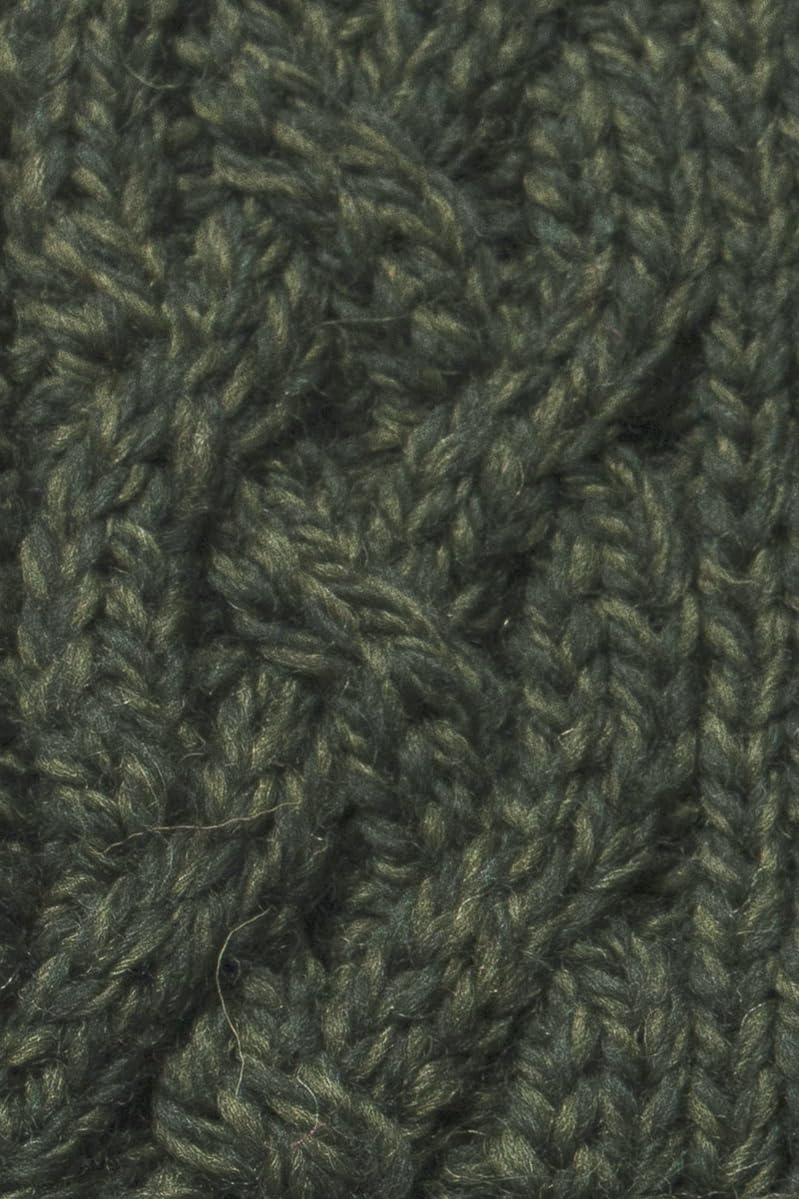 Aran Crafts Men's Irish Cable Knit Half Zip Jacquard Sweater (100% Merino Wool)