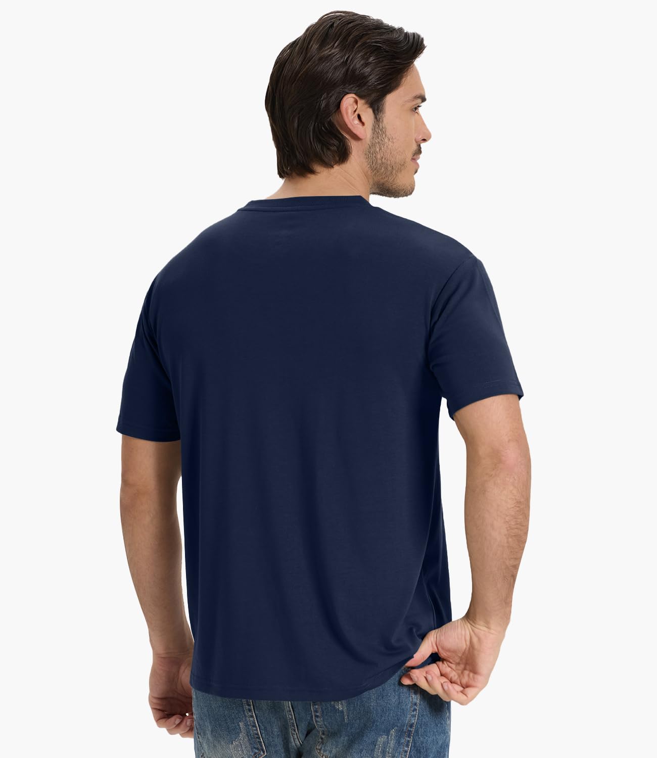 BAMBOO COOL Men's Pocket T-Shirts Heavy Weight Moisture-Wicking Tee Shirts Crewneck Short Sleeve T Shirts
