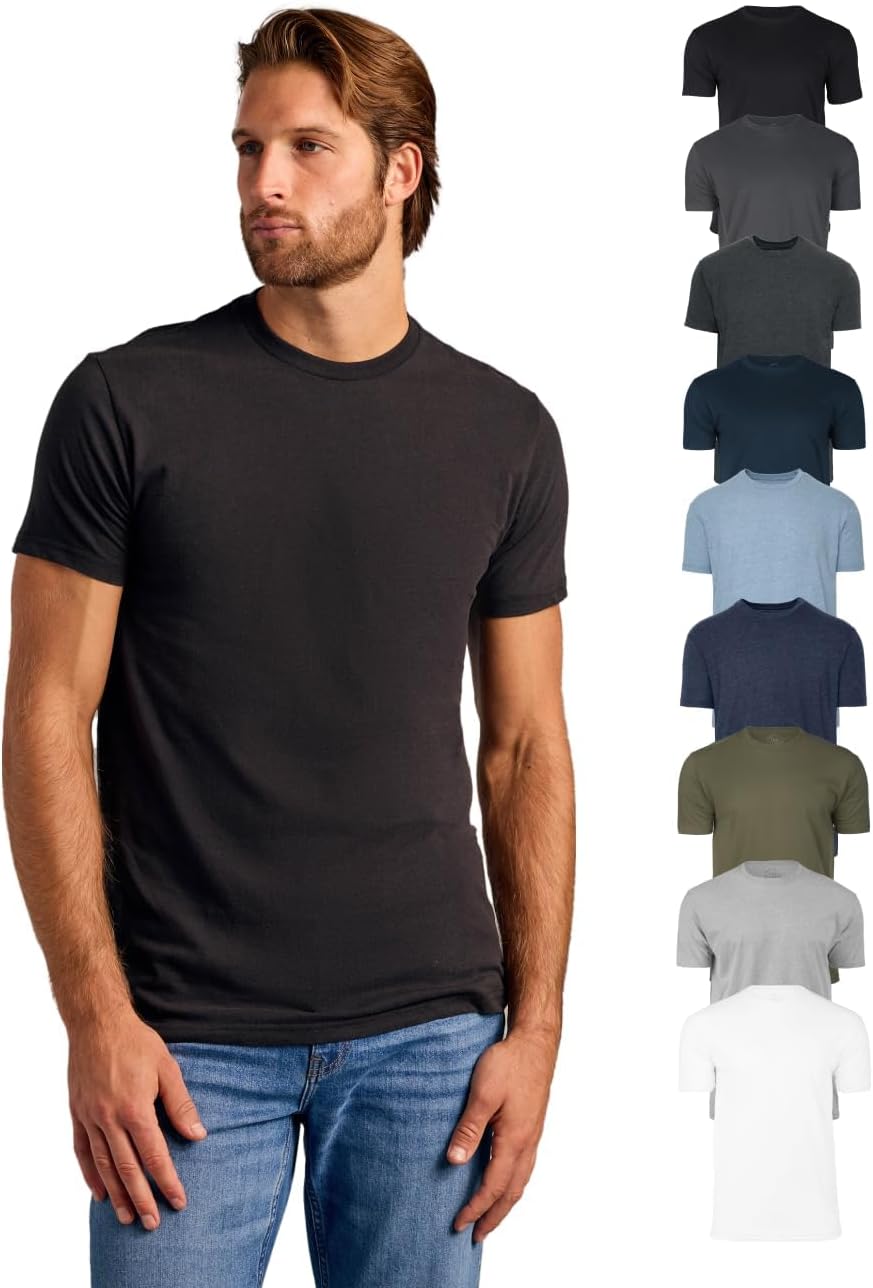 True Classic Mens T-Shirts – Short Sleeve Crew Neck T Shirts for Man, Cotton Blend Plain Novelty Men's T-Shirts