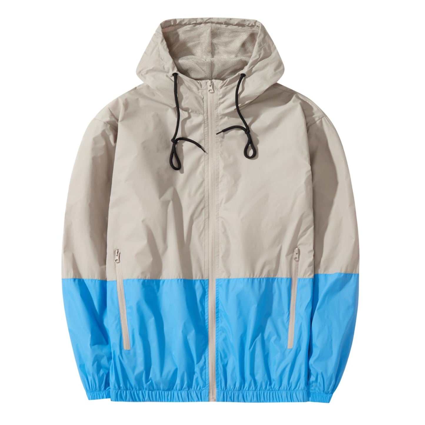 Men's Lightweight Windbreaker Jackets Outdoor Hooded Pocket Raincoat Jacket