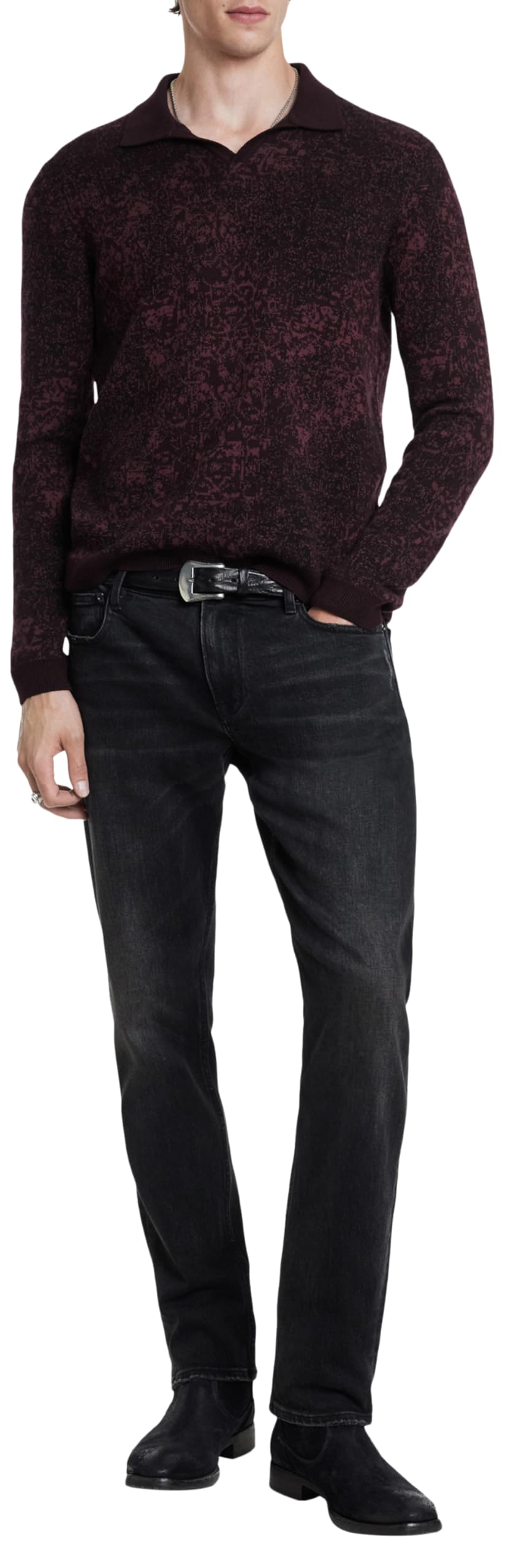 John Varvatos Men's Oliver Polo Sweater