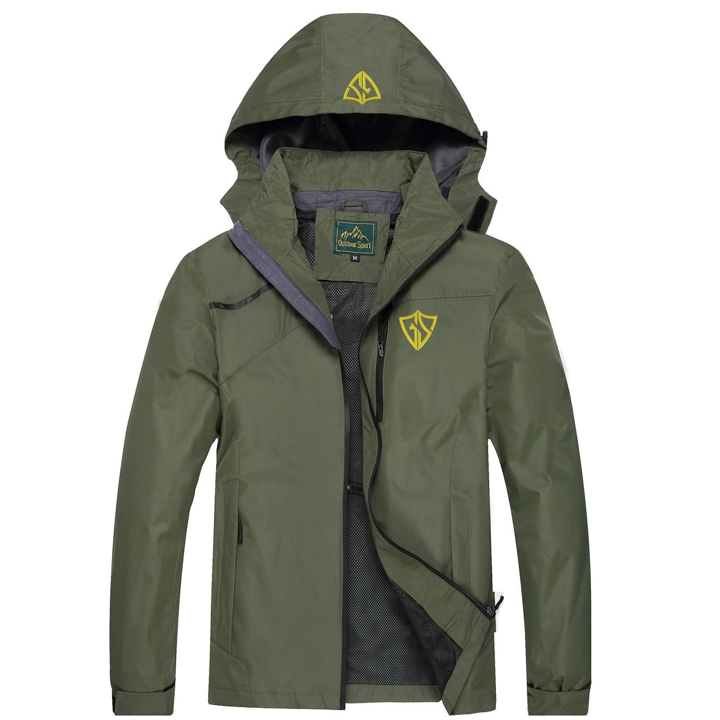 GIISAM Mens Windproof Jacket Waterproof Lightweight Mountain Sport Jacket for Men Hooded Windbreaker Raincoat