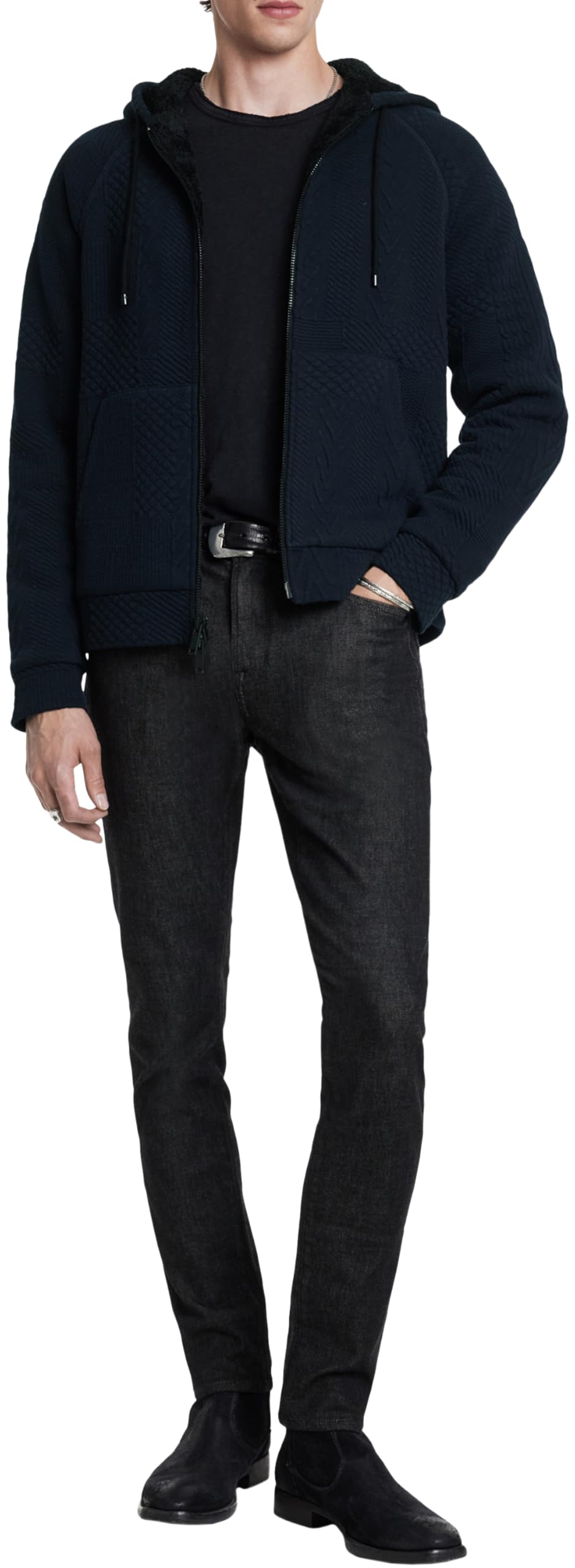 John Varvatos Men's Trenton Sherpa Hoodie