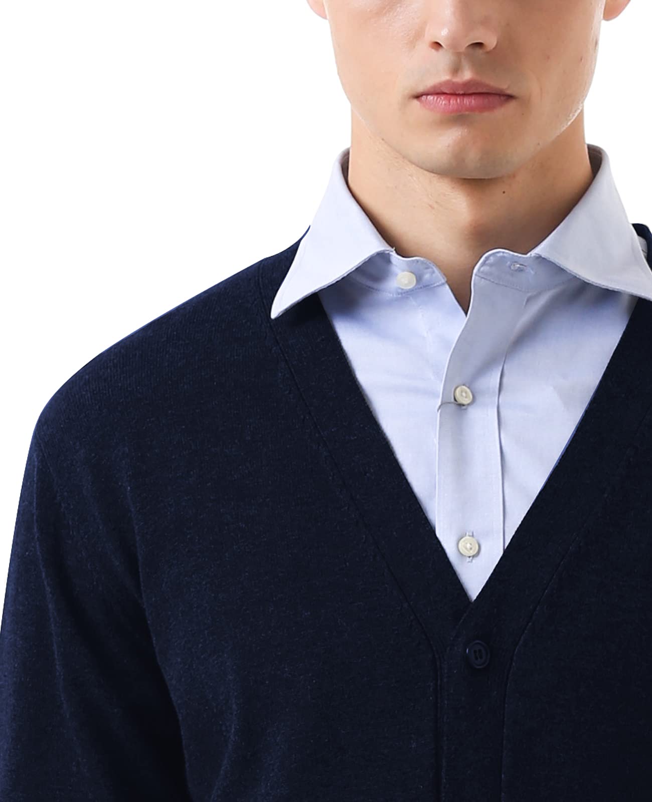 QUALFORT Men's 100% Cotton Cardigan Sweater Casual V-Neck Button Down Knitted Outerwear with Pockets Fall Fashion 2025