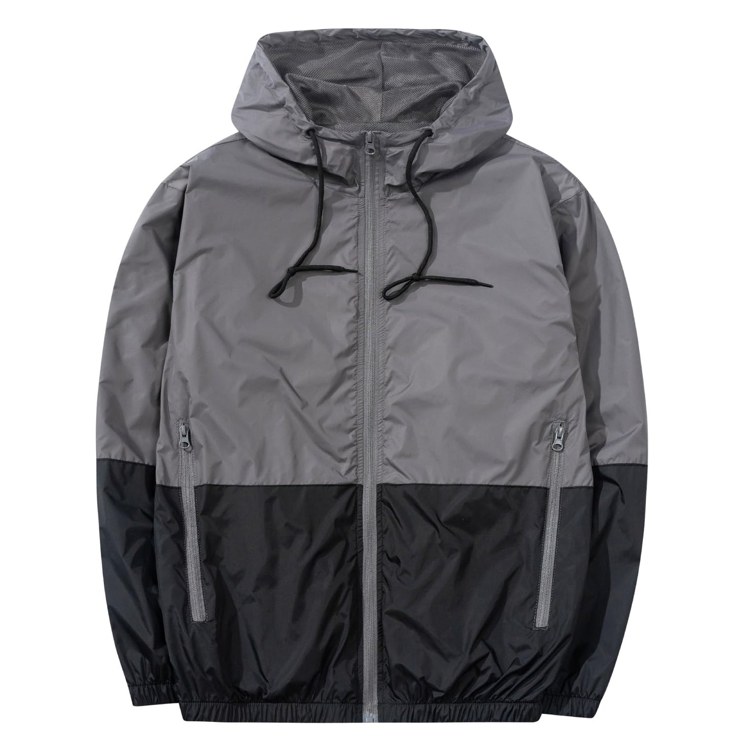 Men's Lightweight Windbreaker Jackets Outdoor Hooded Pocket Raincoat Jacket