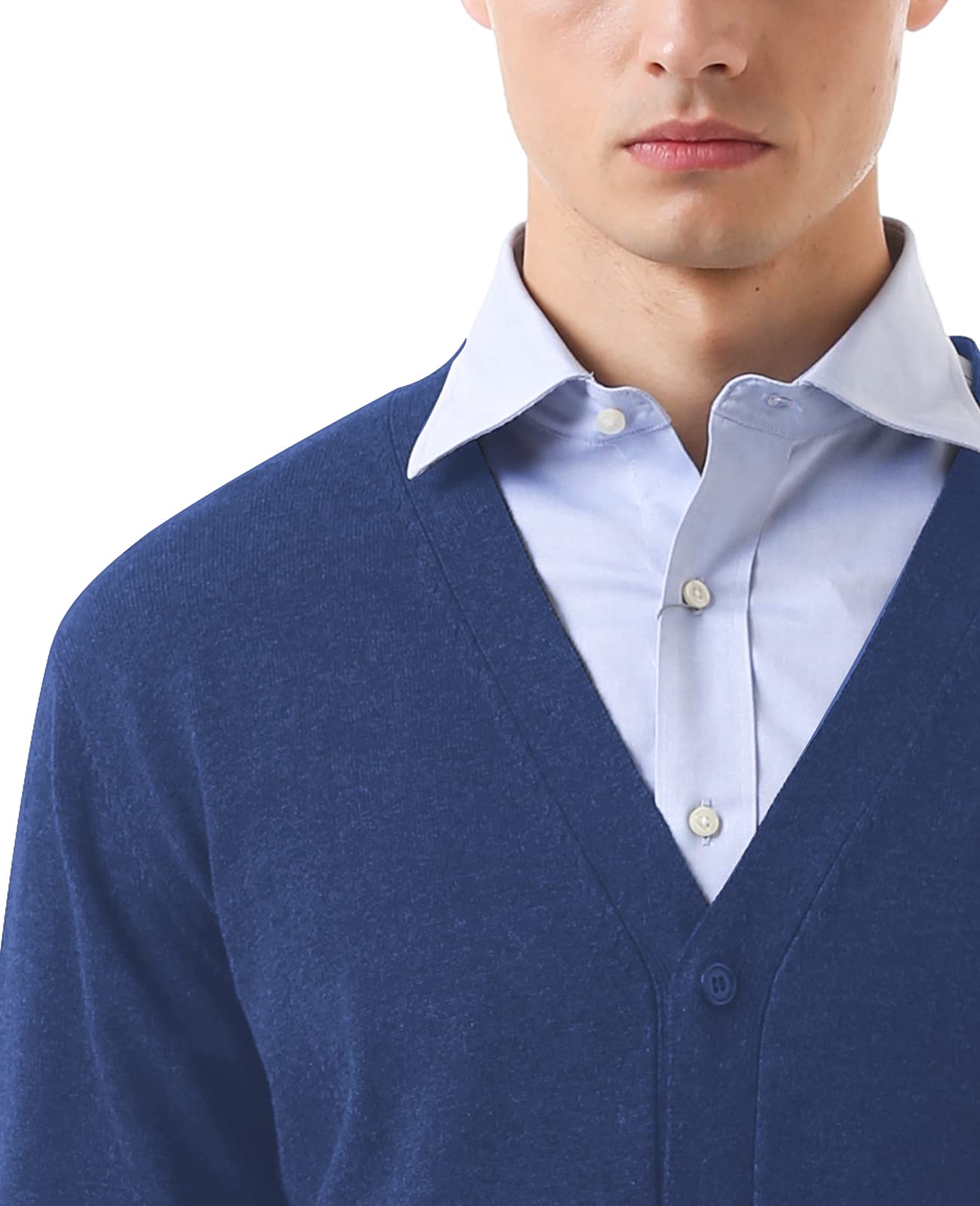 QUALFORT Men's 100% Cotton Cardigan Sweater Casual V-Neck Button Down Knitted Outerwear with Pockets Fall Fashion 2025