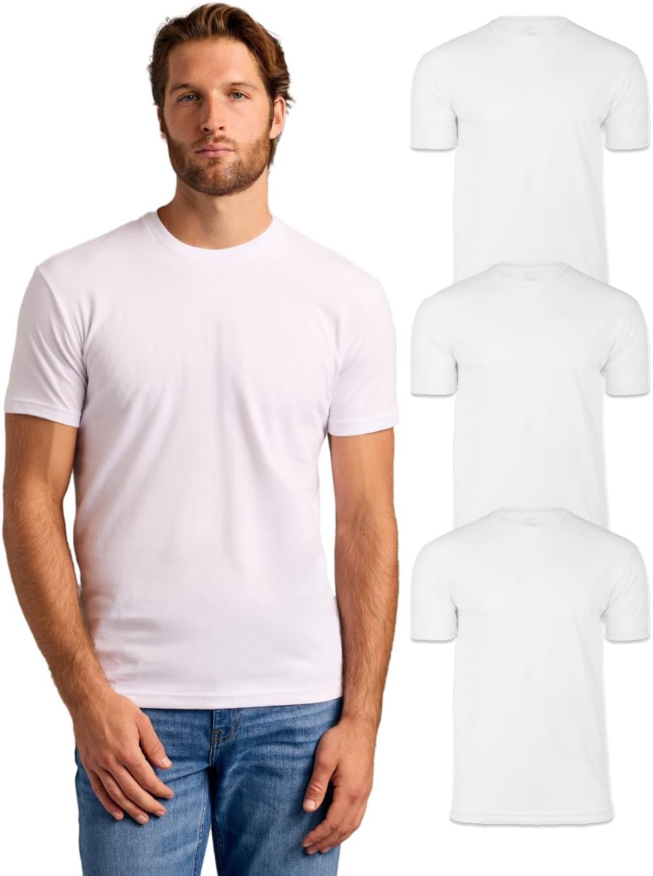 True Classic Mens T-Shirts – Short Sleeve Crew Neck T Shirts for Man, Cotton Blend Plain Novelty Men's T-Shirts