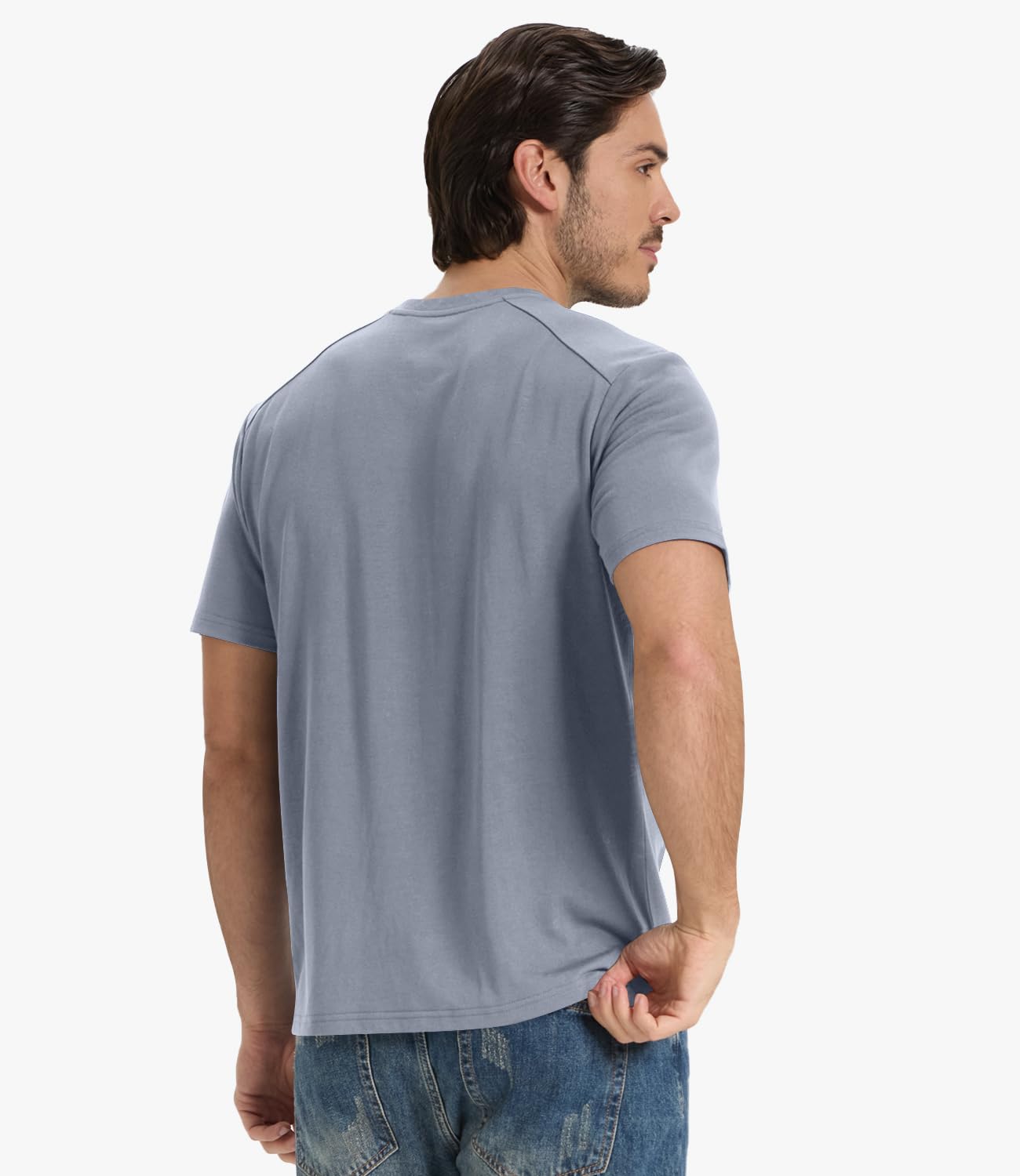 BAMBOO COOL Men's T-Shirts Short Sleeve Shirt Heavyweight Crew Neck T Shirt for Man Soft Moisture Wicking Casual Tees