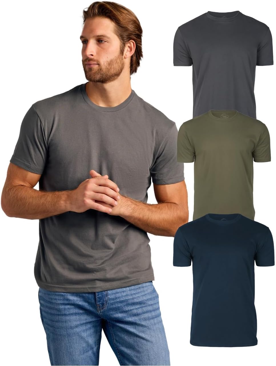 True Classic Mens T-Shirts – Short Sleeve Crew Neck T Shirts for Man, Cotton Blend Plain Novelty Men's T-Shirts
