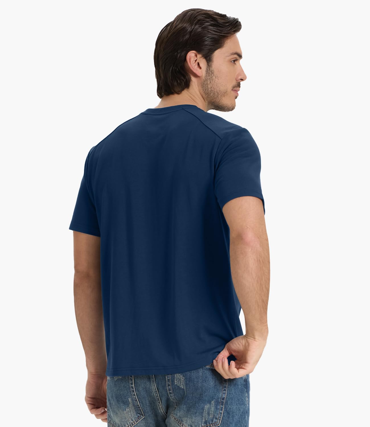 BAMBOO COOL Men's T-Shirts Short Sleeve Shirt Heavyweight Crew Neck T Shirt for Man Soft Moisture Wicking Casual Tees