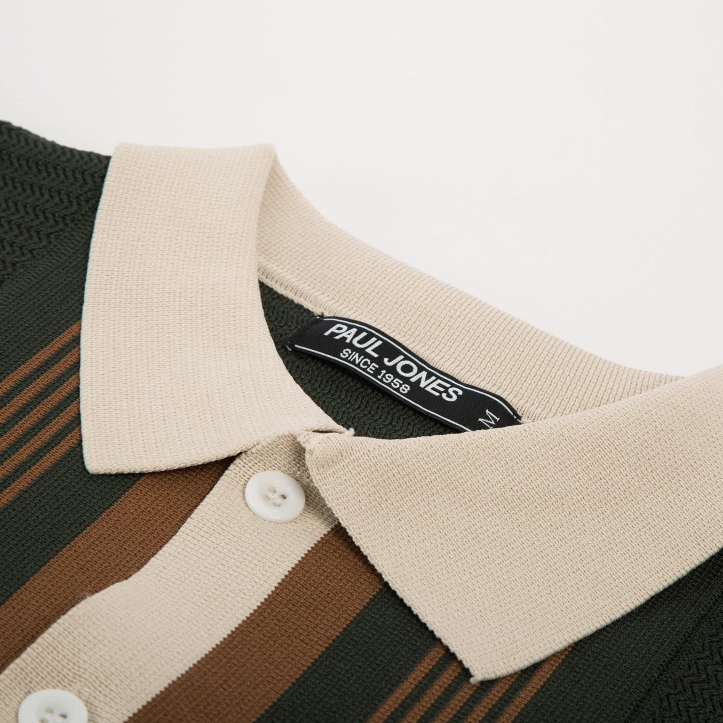 PJ PAUL JONES Men‘s Button Down Polo Shirts Striped Knitted Cardigan Sweaters