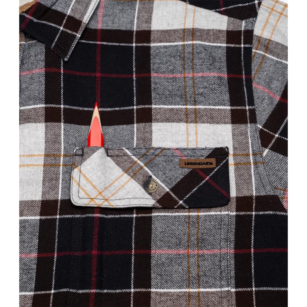 Legendary Whitetails mens Flannel Shirt Long Sleeve Button Down 100% Cotton