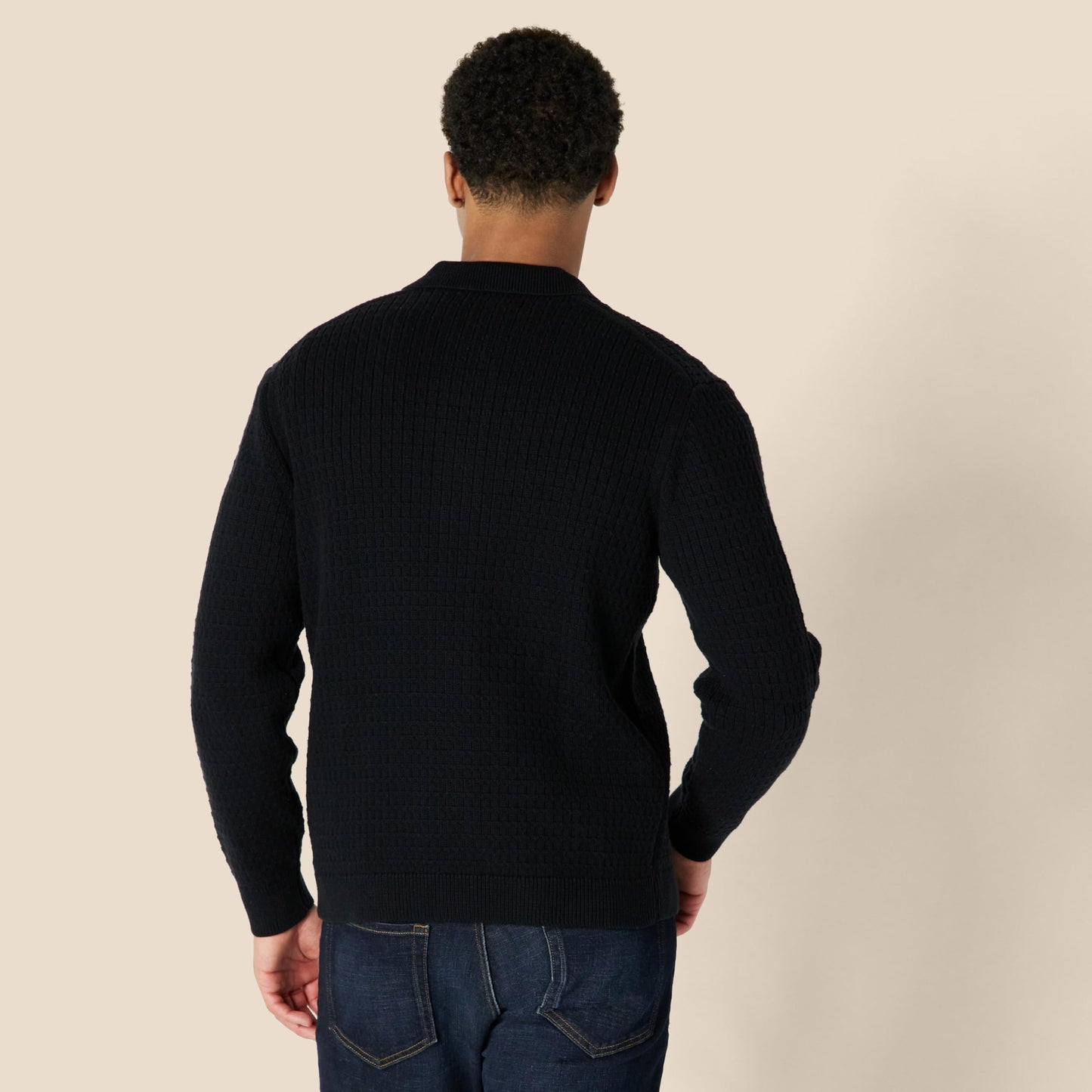 Amazon Essentials Men's Relaxed-Fit Collared Cardigan Sweater