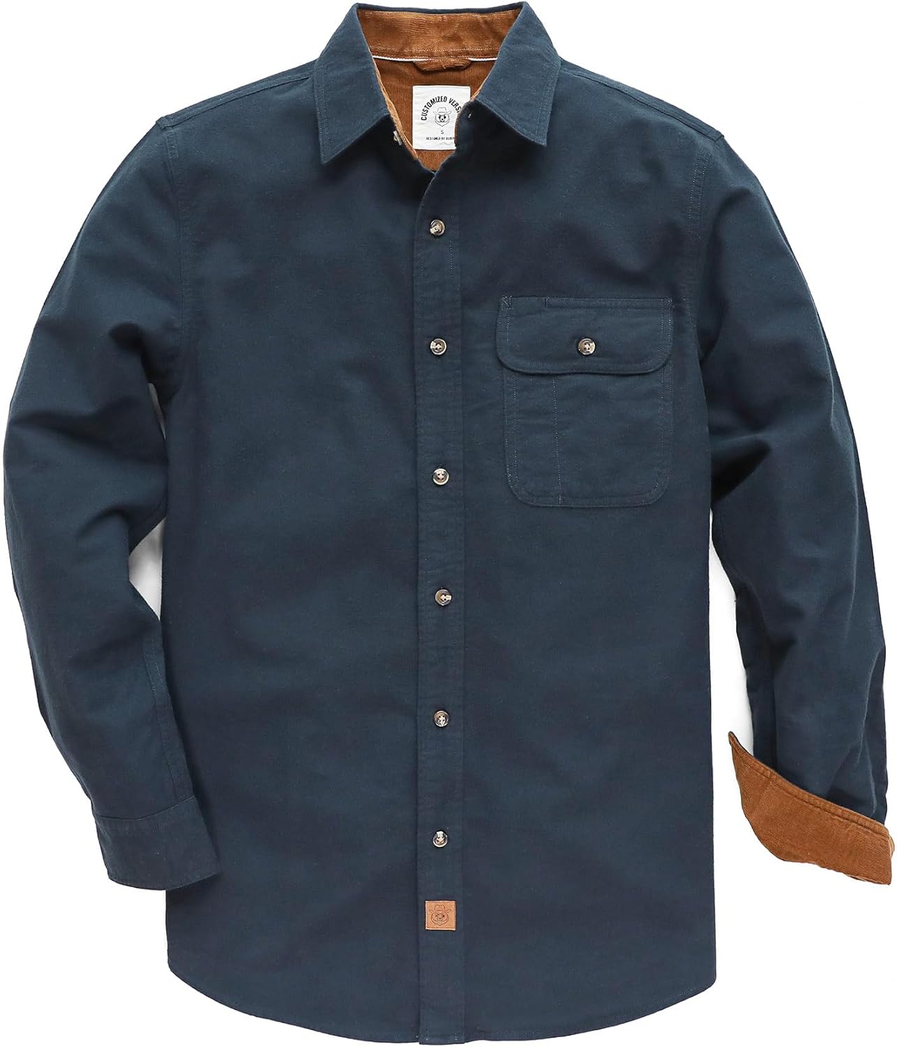 Dubinik® Mens Flannel Shirts Long Sleeve Flannel Shirt for Men Casual Button Down Brushed 100% Cotton Shirt