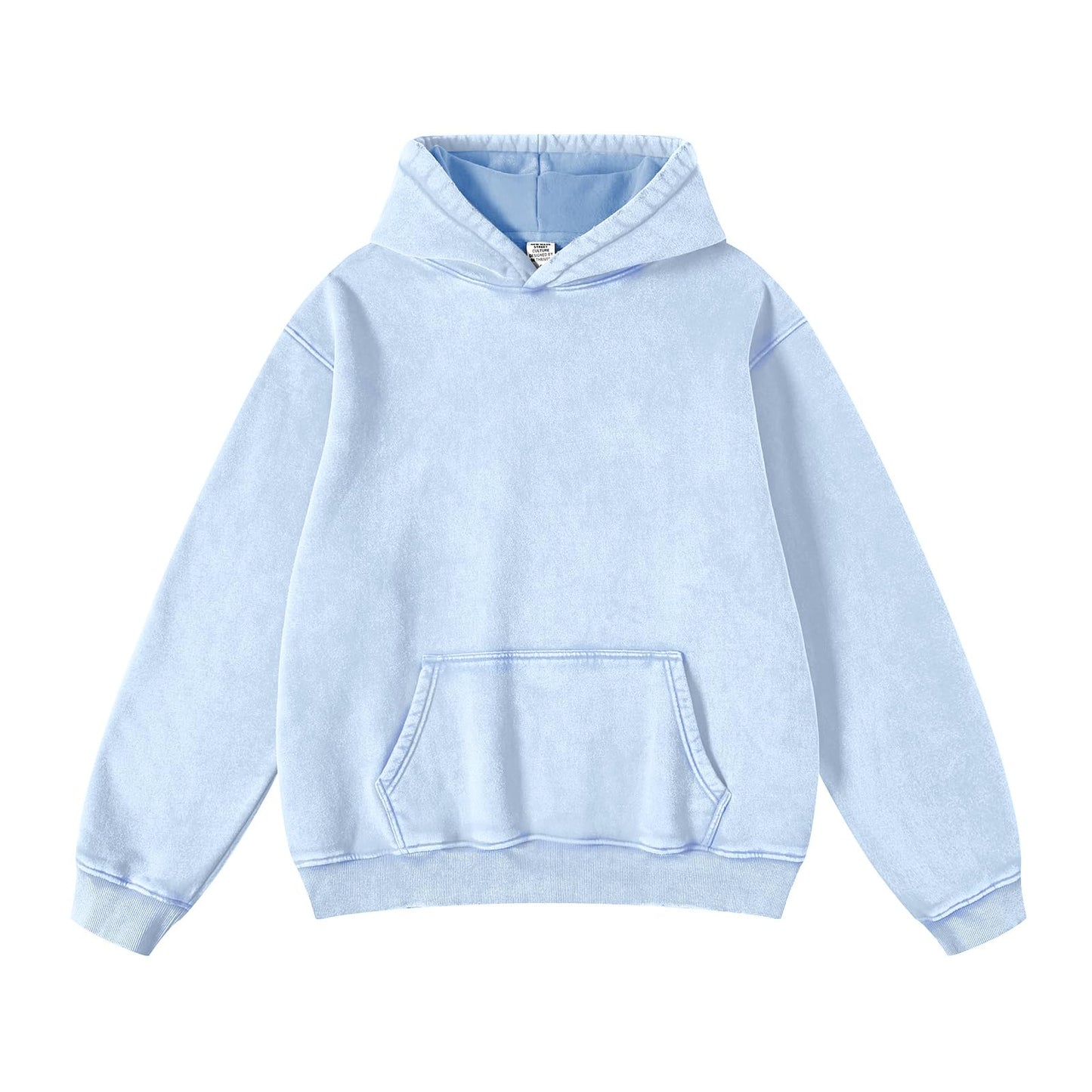 FAIABLE Mens Hoodies Oversized Unisex Acid Wash Hoodie Heavyweight Fleece Vintage Cotton Sweatshirt Men Women Streetwear