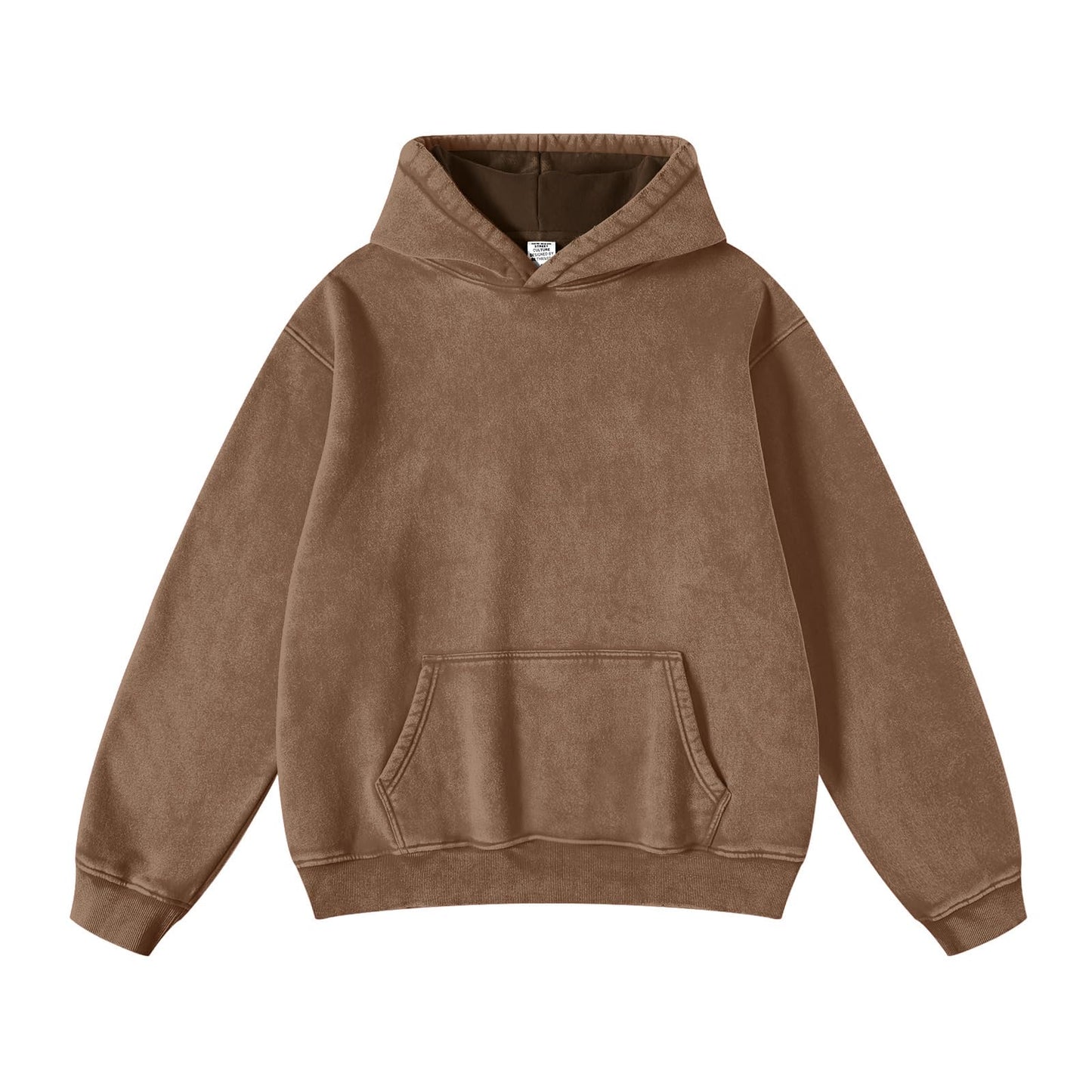 FAIABLE Mens Hoodies Oversized Unisex Acid Wash Hoodie Heavyweight Fleece Vintage Cotton Sweatshirt Men Women Streetwear