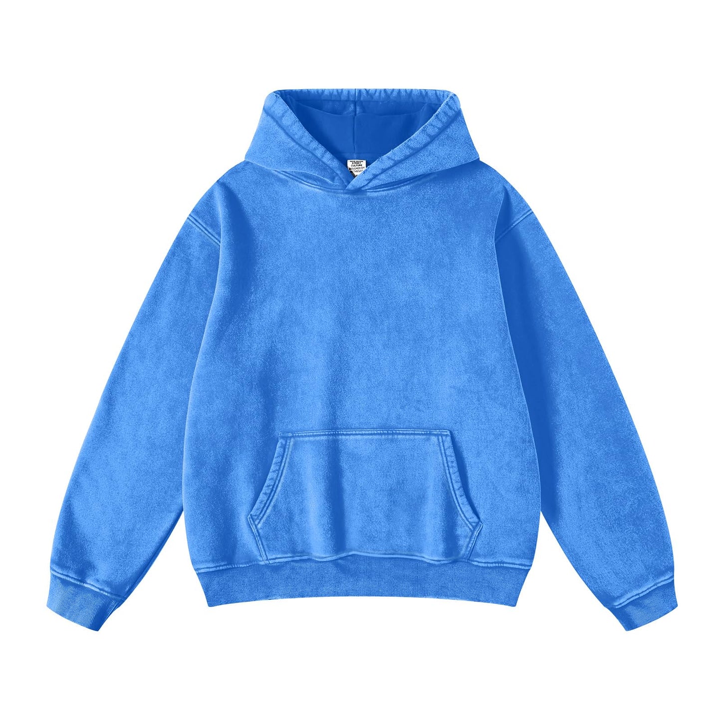 FAIABLE Mens Hoodies Oversized Unisex Acid Wash Hoodie Heavyweight Fleece Vintage Cotton Sweatshirt Men Women Streetwear
