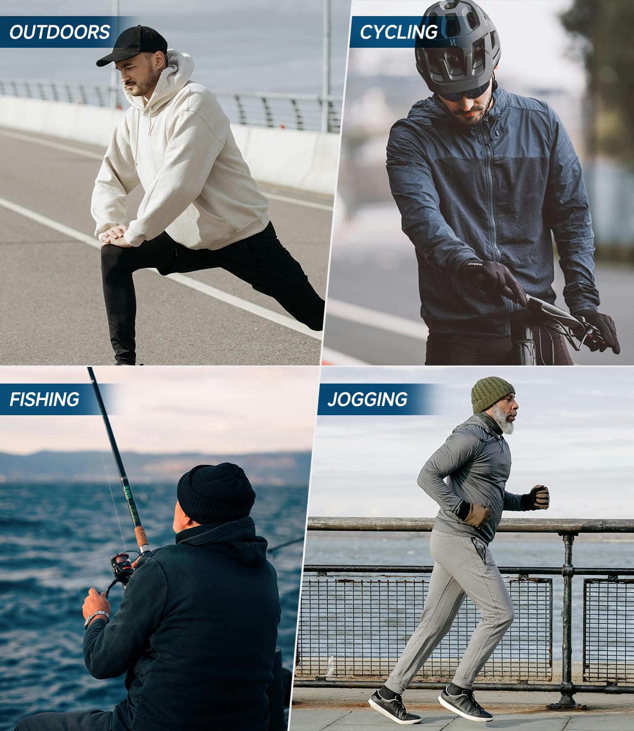 BAMBOO COOL Men's UPF 50+ Athletic Sun Protection Hoodies Long Sleeve SPF Fishing Thumbhole Shirts Hooded Soft Lightweight