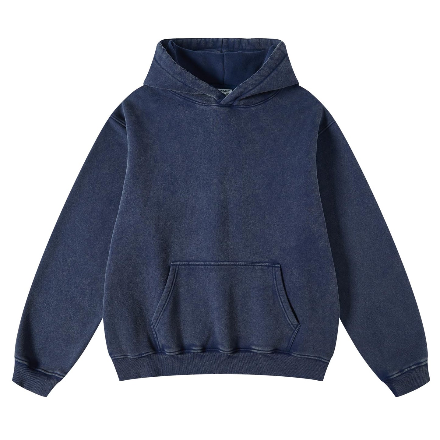 FAIABLE Mens Hoodies Oversized Unisex Acid Wash Hoodie Heavyweight Fleece Vintage Cotton Sweatshirt Men Women Streetwear