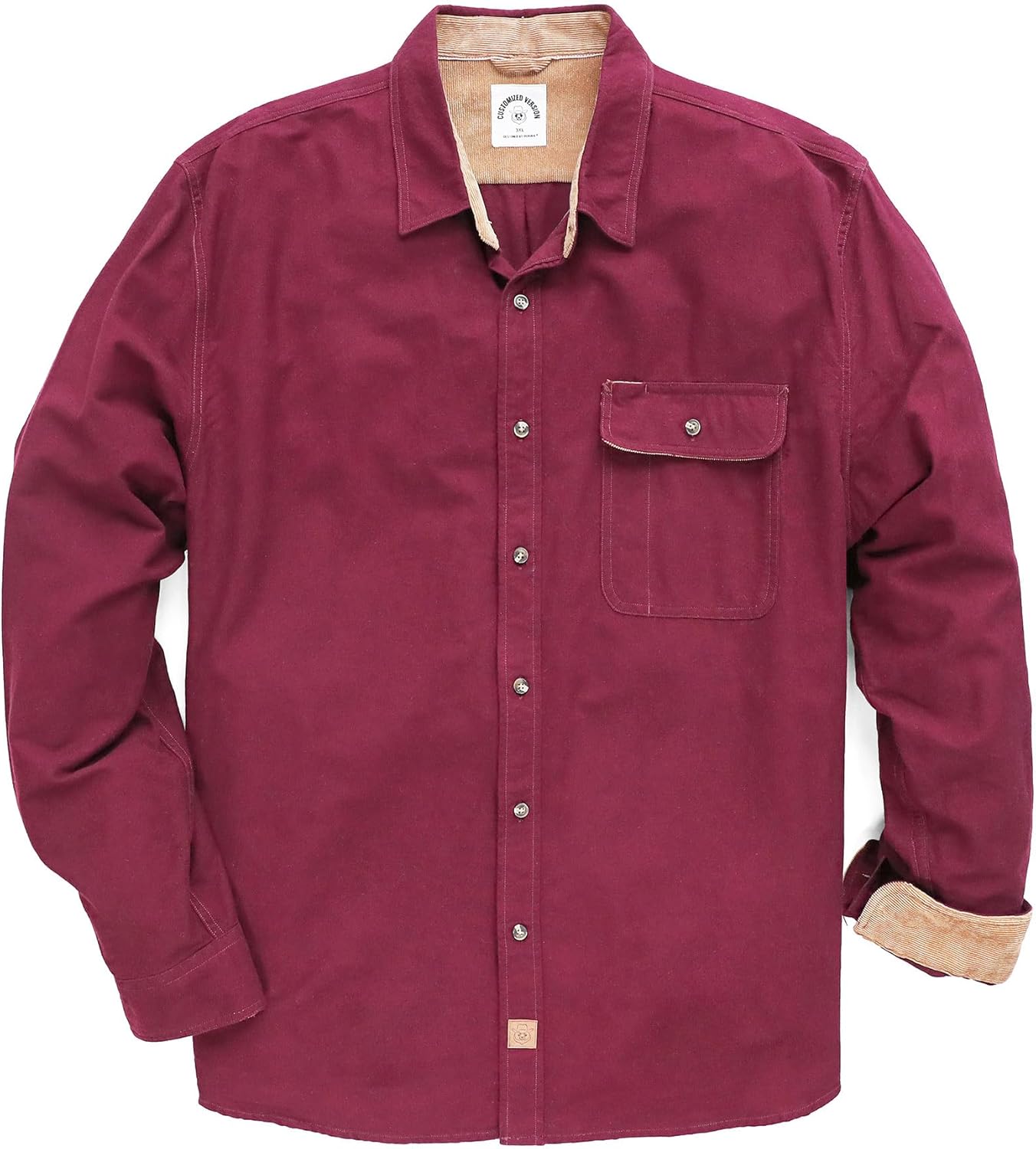 Dubinik® Mens Flannel Shirts Long Sleeve Flannel Shirt for Men Casual Button Down Brushed 100% Cotton Shirt