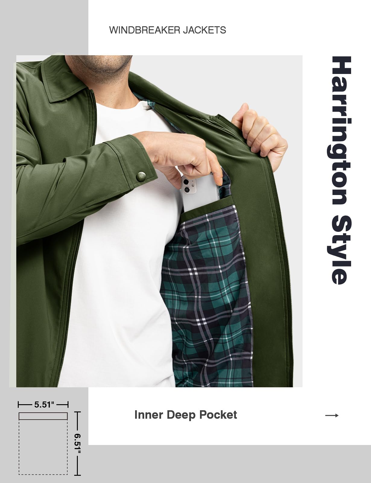 TBMPOY Men's Lightweight Jackets Casual Windbreaker Stylish Light Fall Spring Golf Work Dress Business