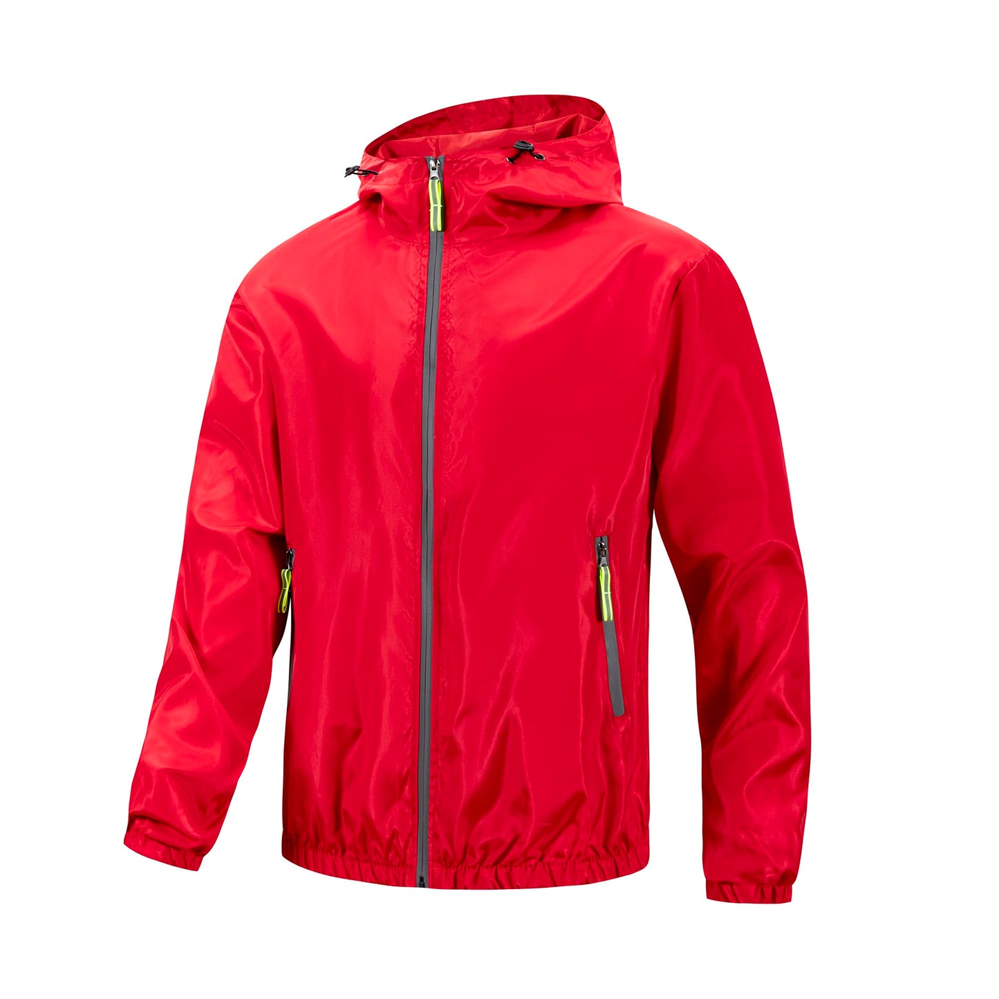 Mens Windbreaker Jackets Lightweight Hooded Zippered Jackets for Men Hiking Cycling Sportswear