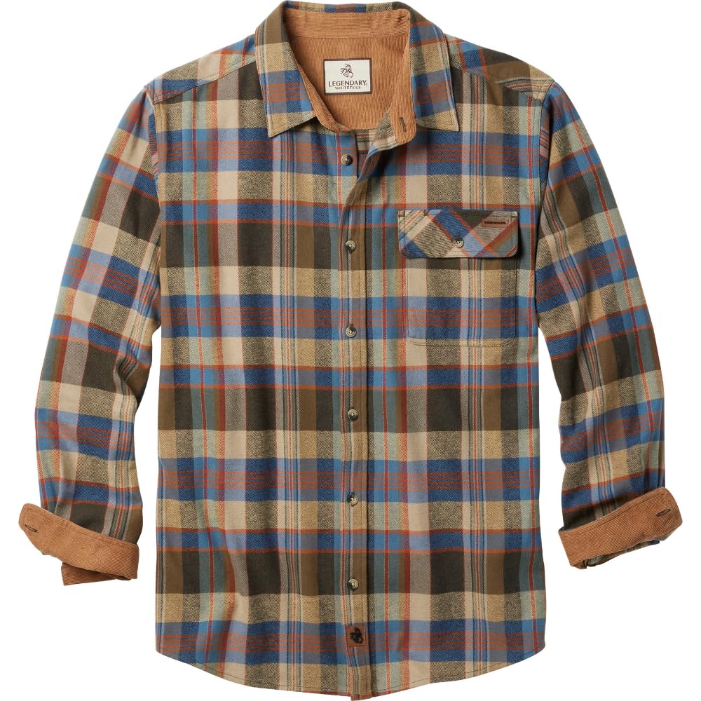 Legendary Whitetails mens Flannel Shirt Long Sleeve Button Down 100% Cotton