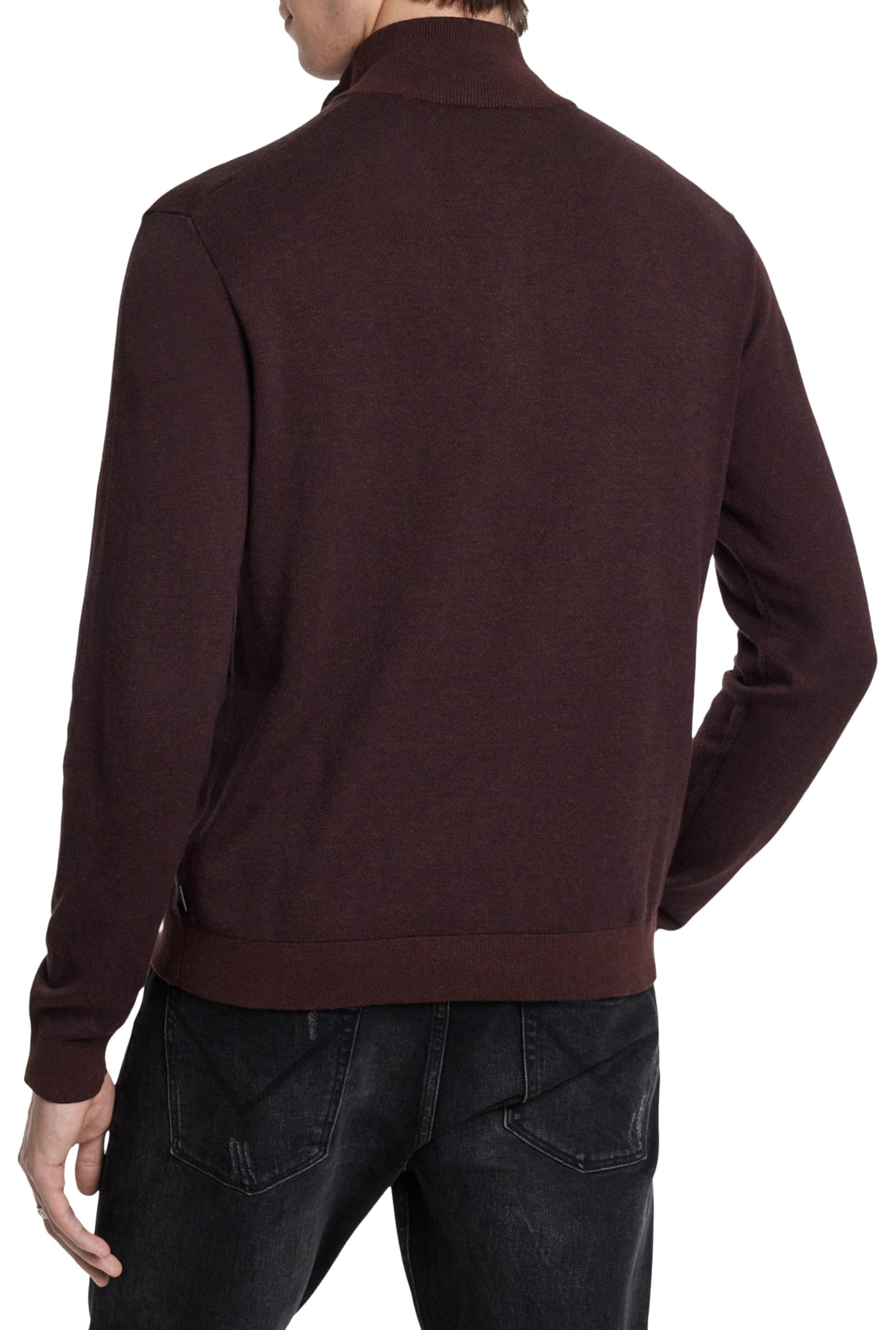 John Varvatos Men's Grand Birdseye Half Zip