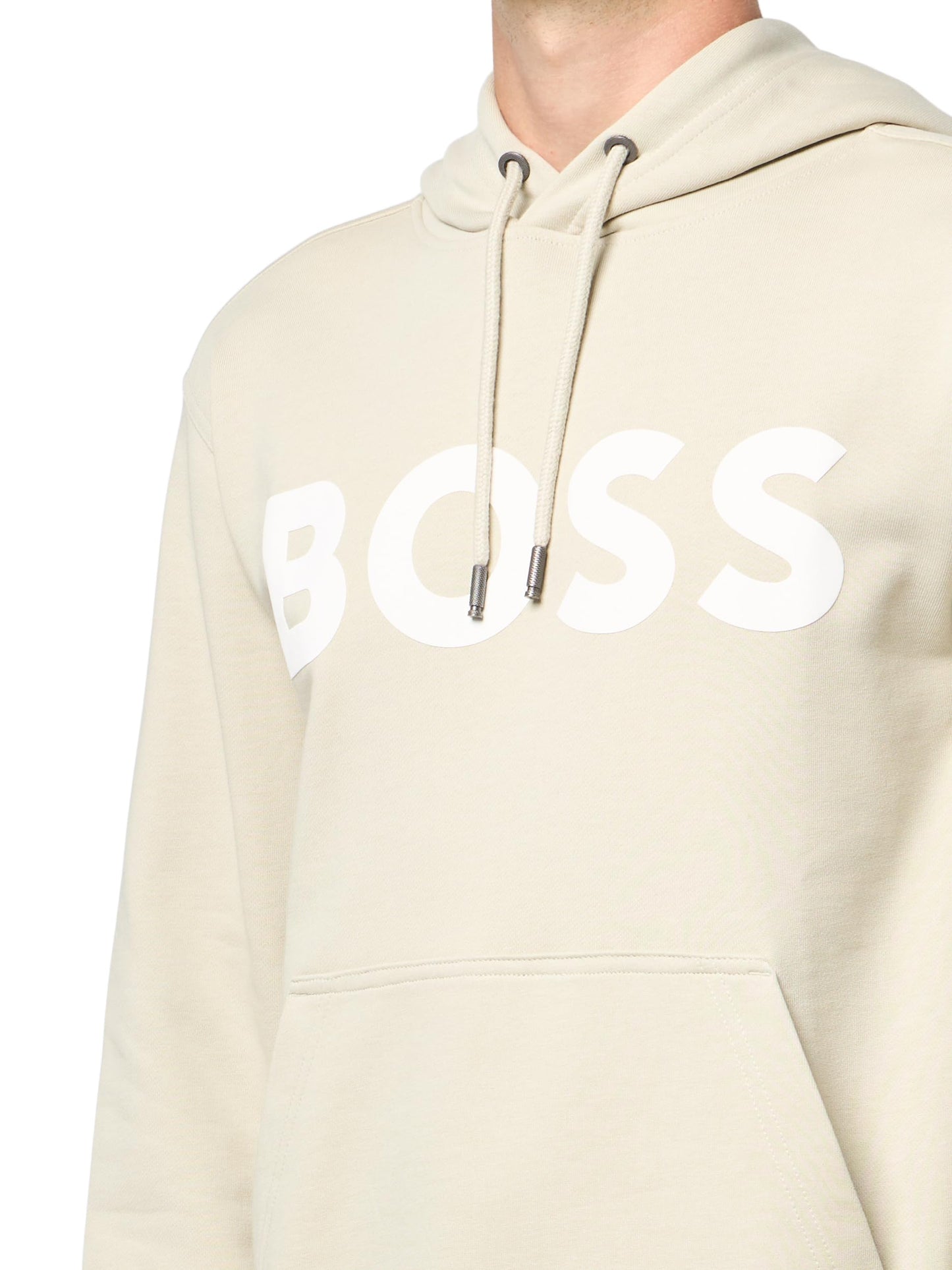 BOSS Men's Big Logo Cotton Hooded Sweatshirt