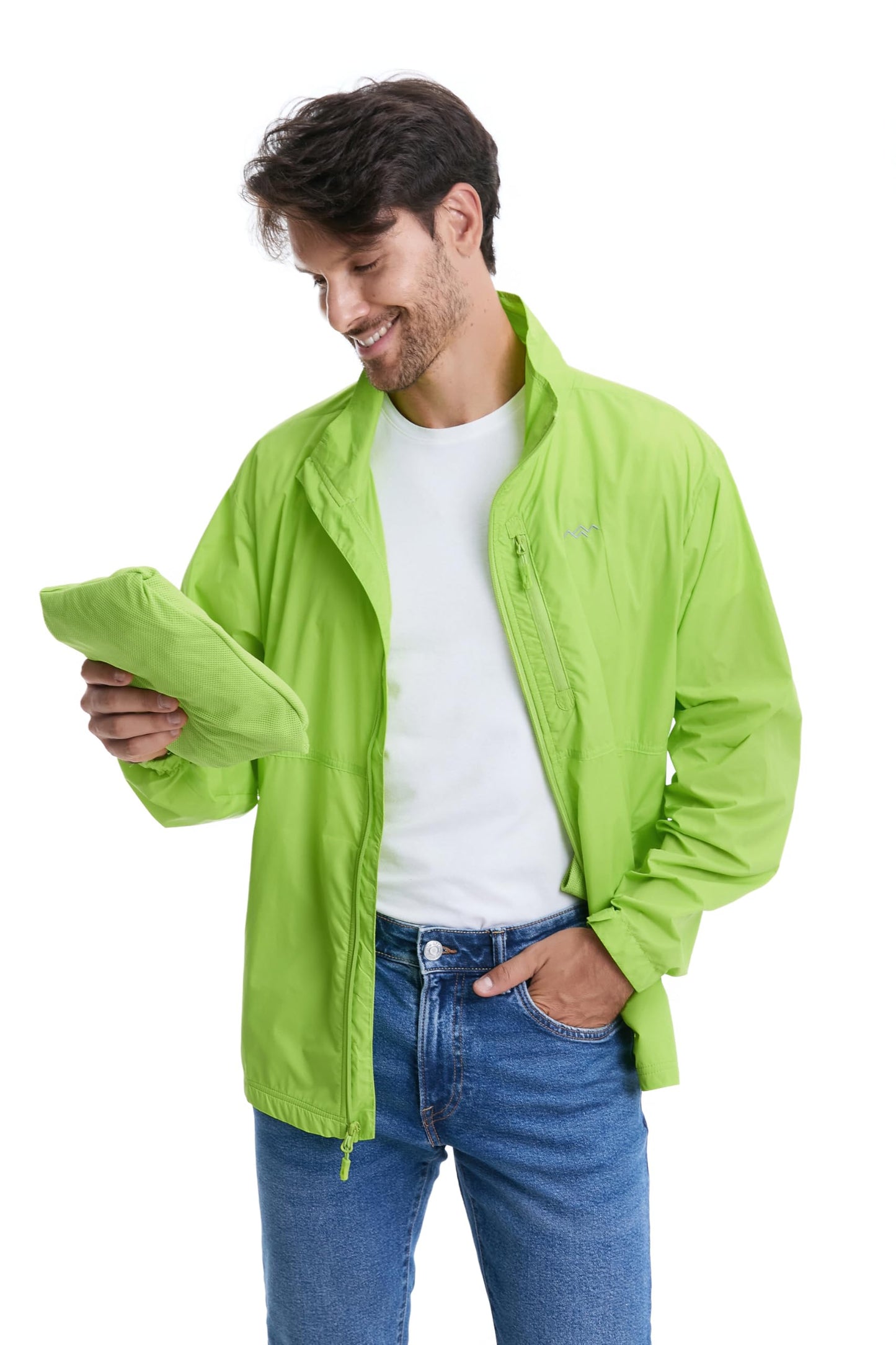 TRAILSIDE SUPPLY CO. Mens Windbreaker Jackets Lightweight Packable Jacket,Windproof and Dustproof