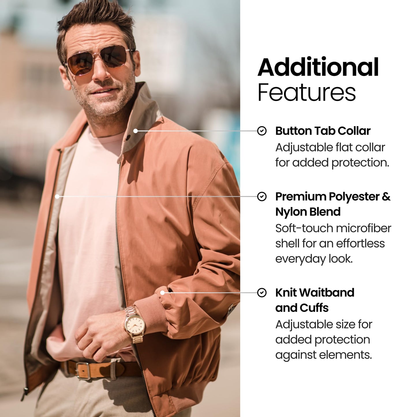 Weatherproof Men's Golf Jacket - Lightweight Windbreaker, Water-Resistant Microfiber Shell, Perfect for Golf & Casual Wear