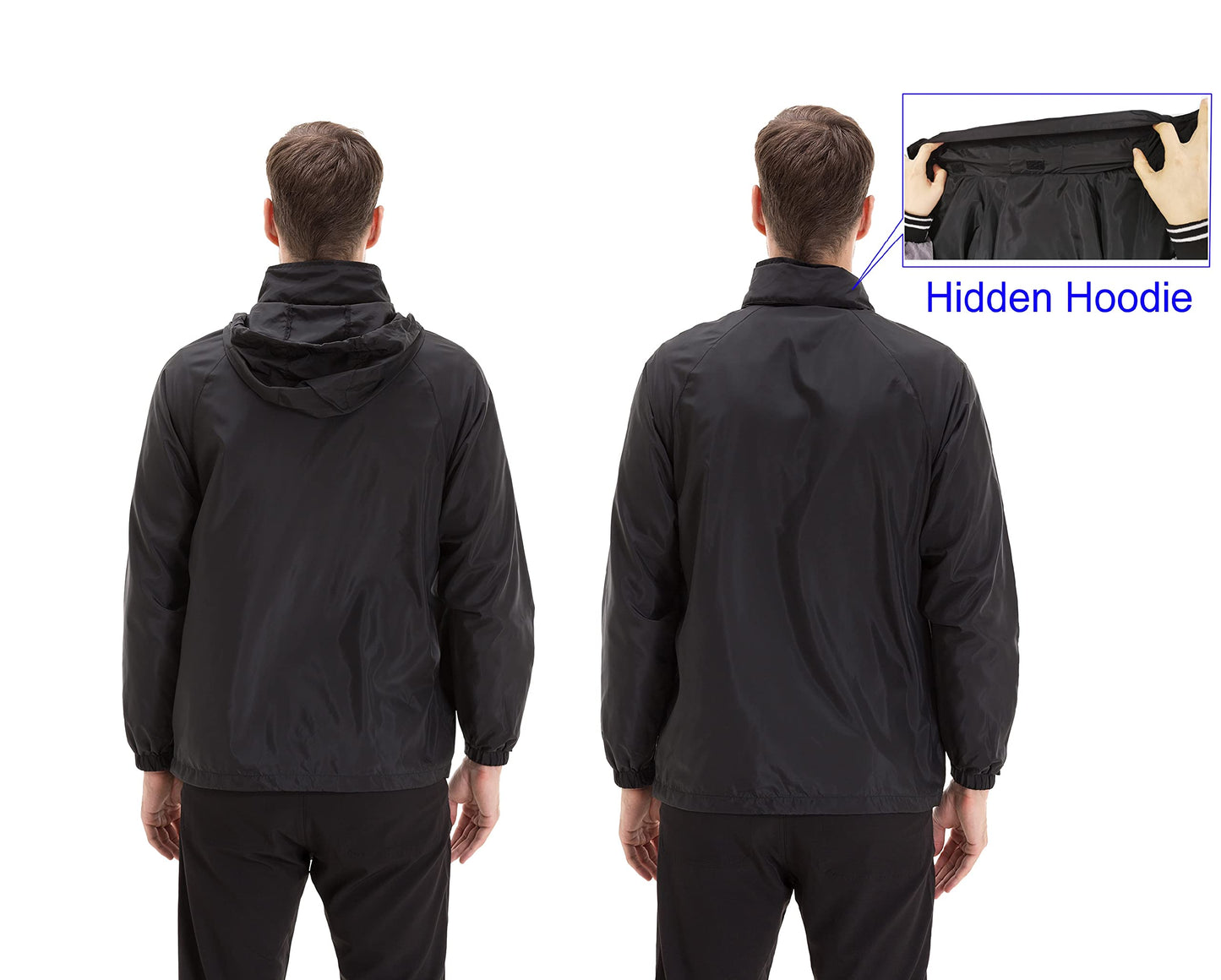TRAILSIDE SUPPLY CO. Mens Windbreaker Jackets Lightweight Packable Jacket,Windproof and Dustproof