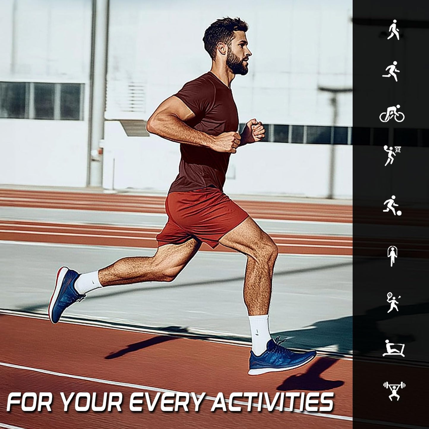 Men's Cooling Workout Shirts Bamboo Viscose Anti Odor Moisture Wicking Athletic Short Sleeve Lightweight Loose Gym Tee