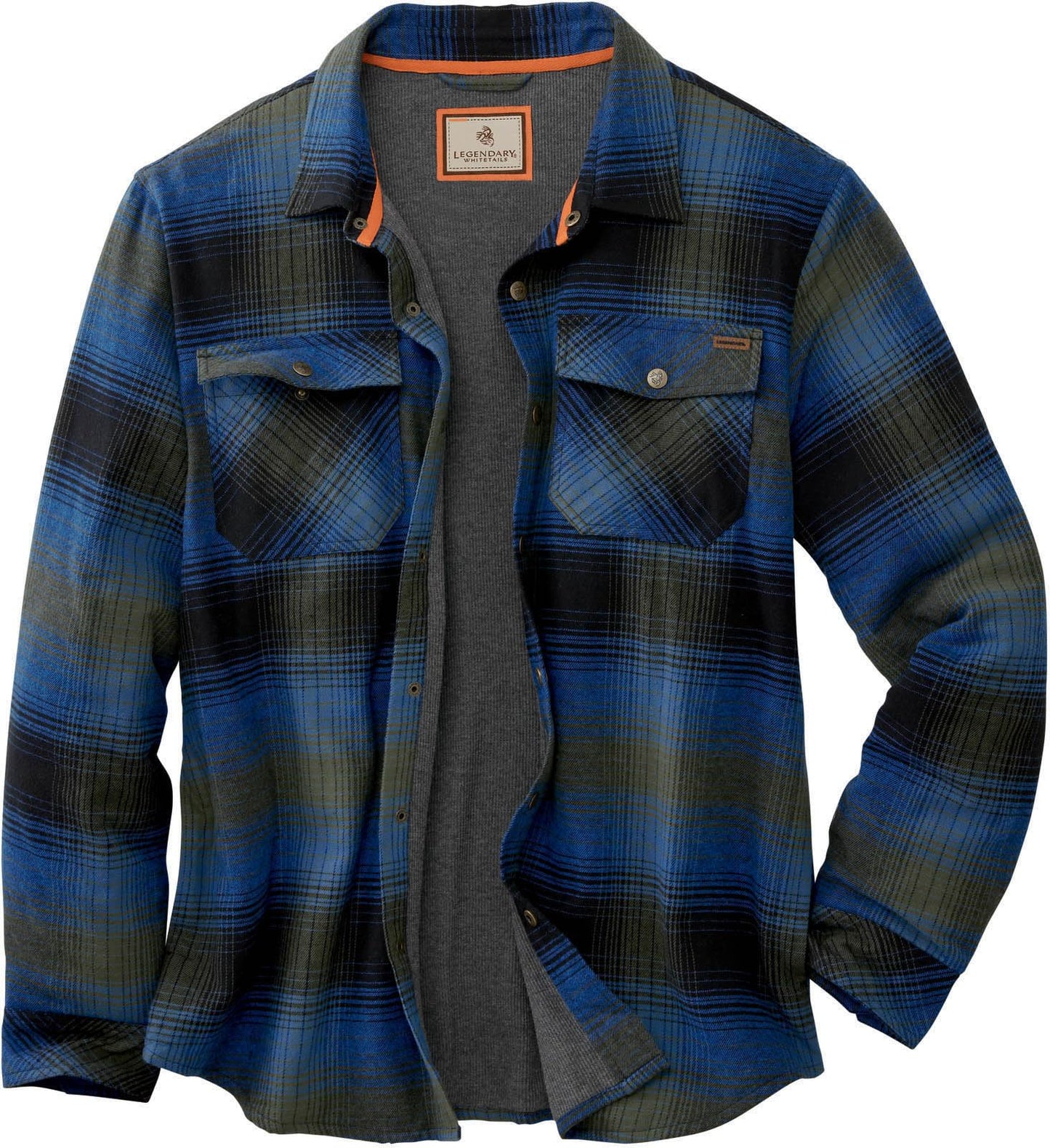 Legendary Whitetails Men's Thermal Lined Shirt Jacket Plaid Flannel Polyfill Insulated