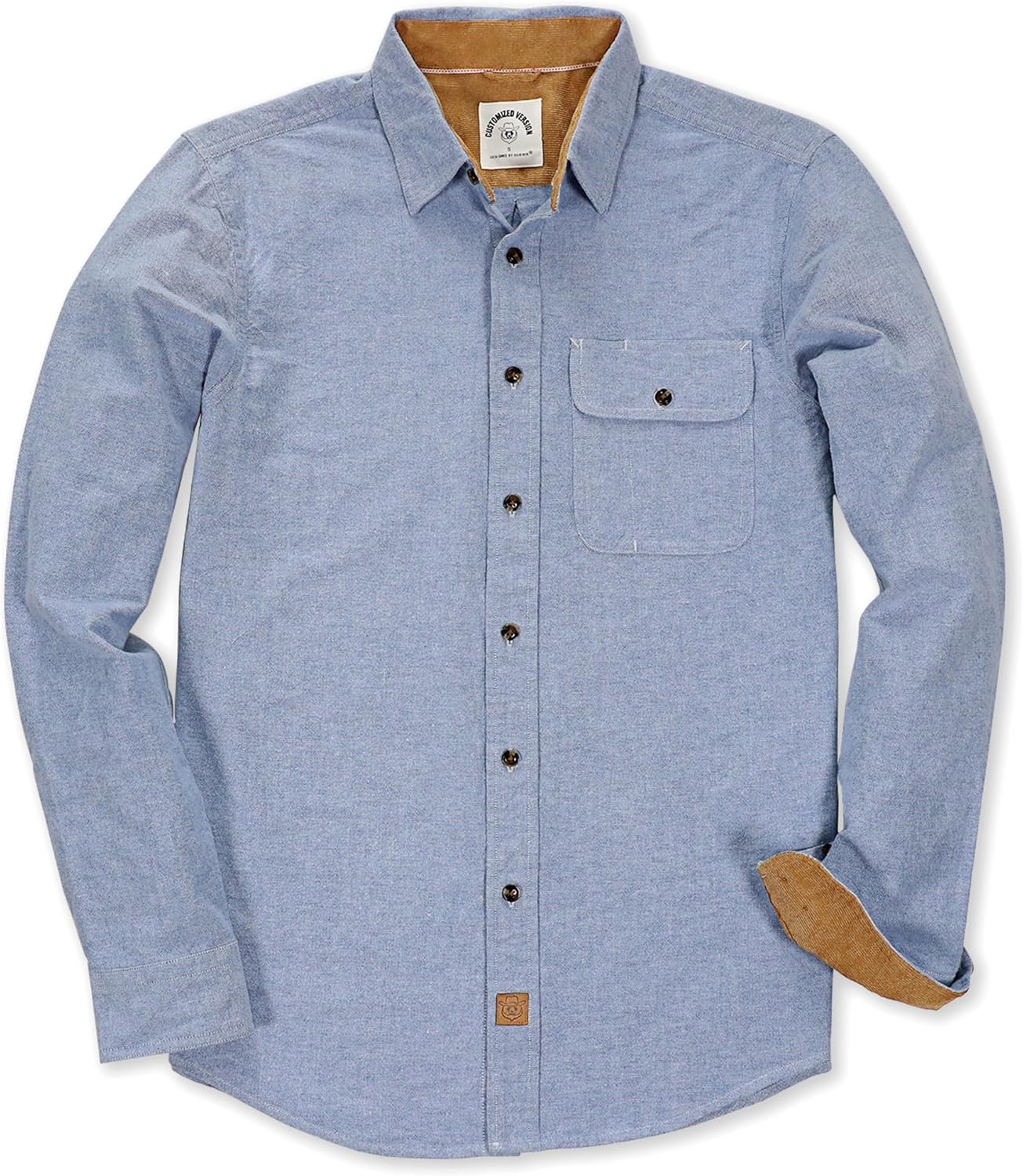 Dubinik® Mens Flannel Shirts Long Sleeve Flannel Shirt for Men Casual Button Down Brushed 100% Cotton Shirt