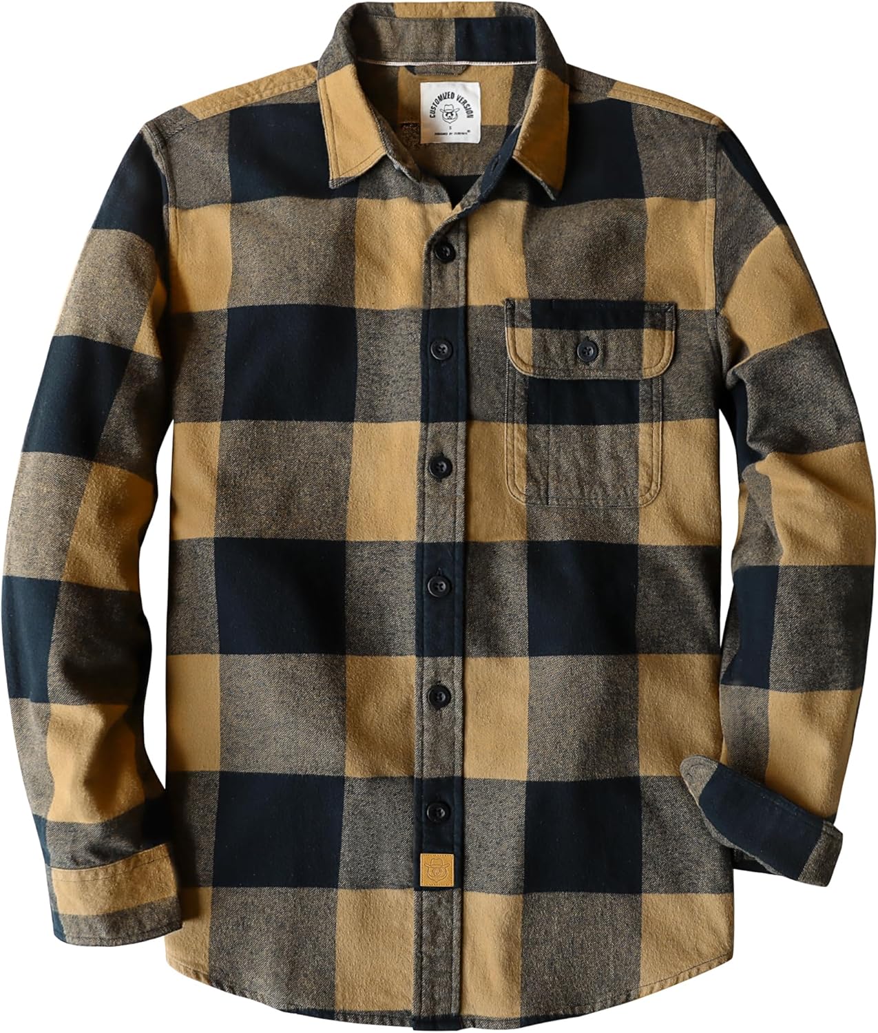 Dubinik®Mens Flannel Shirts Long Sleeve Flannel Shirt for Men Warm Casual Soft Cotton Button Down Plaid Mens Flannel Shirt