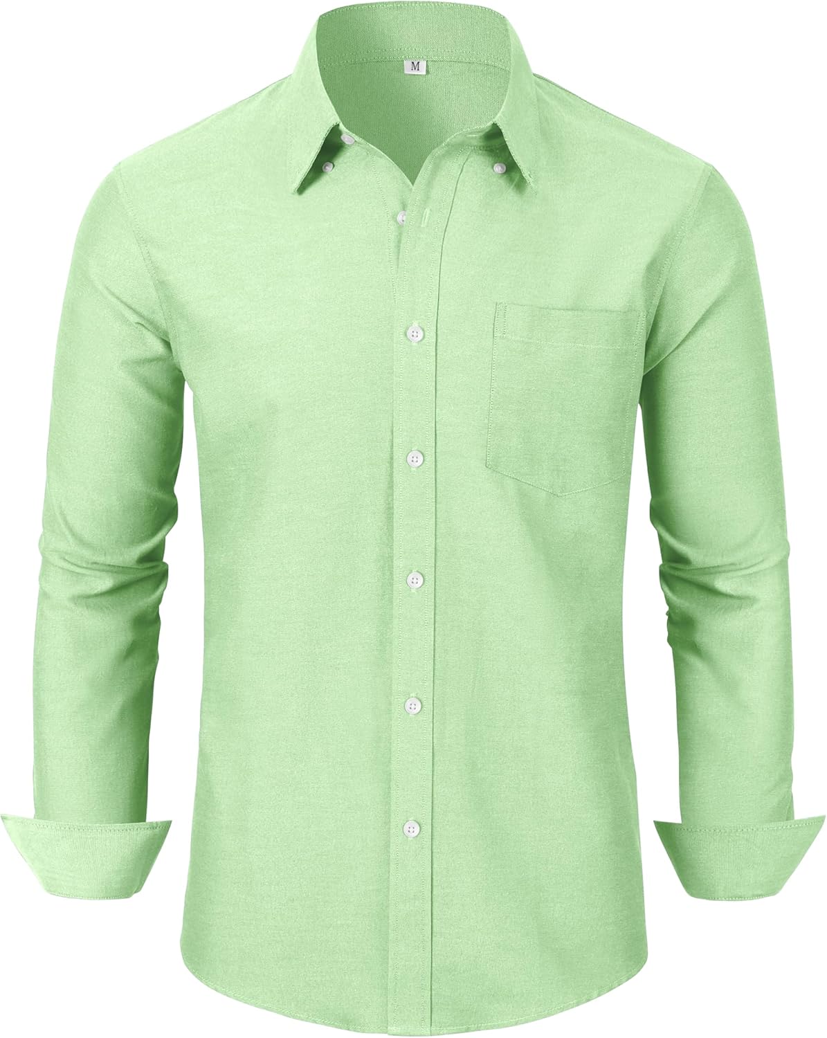Grade 3.5 Wrinkle-Resistant Men's Lightweight Oxford Dress Shirts Long Sleeve Business Casual Pocket Shirt