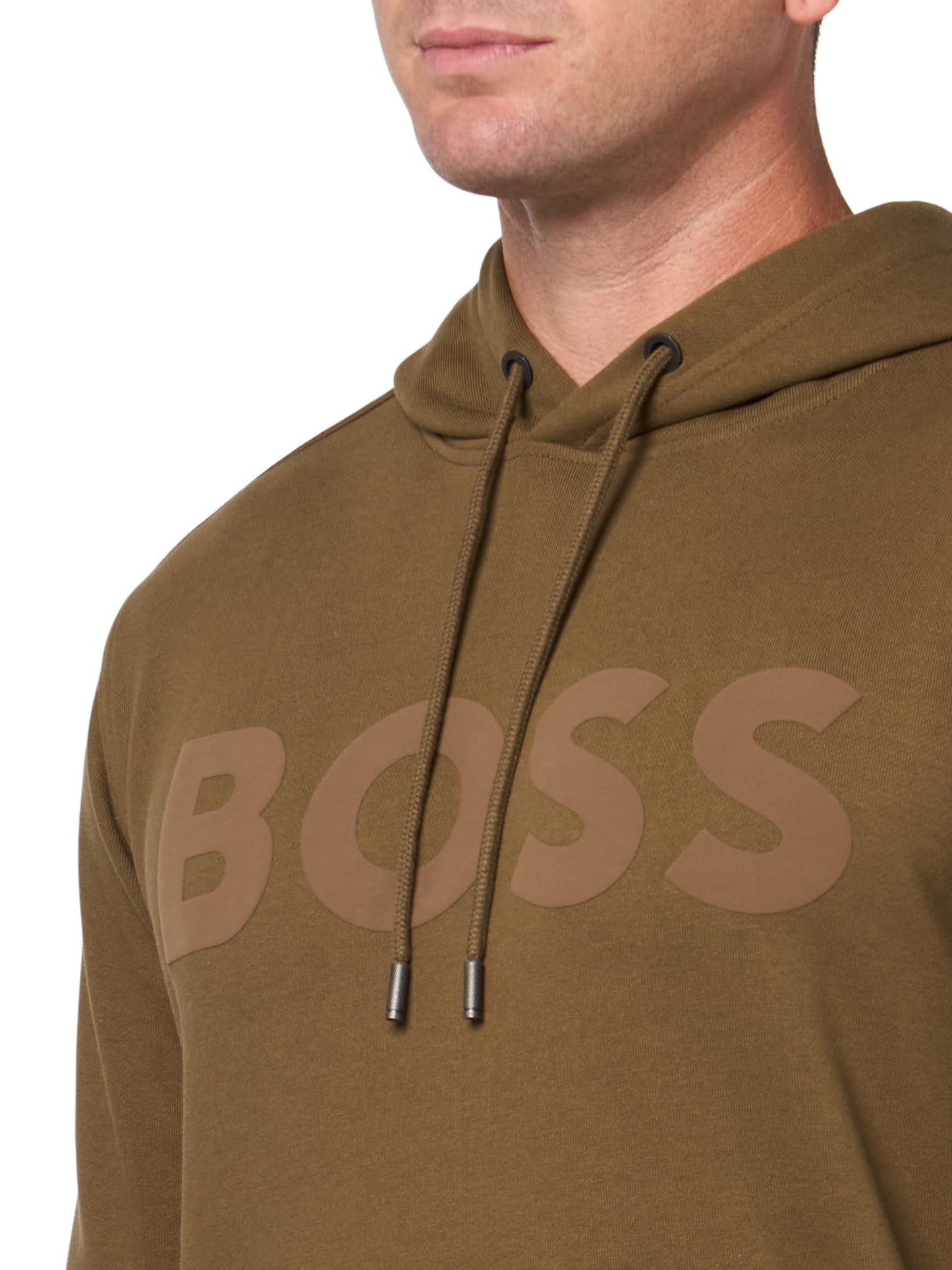 BOSS Men's Big Logo Cotton Hooded Sweatshirt