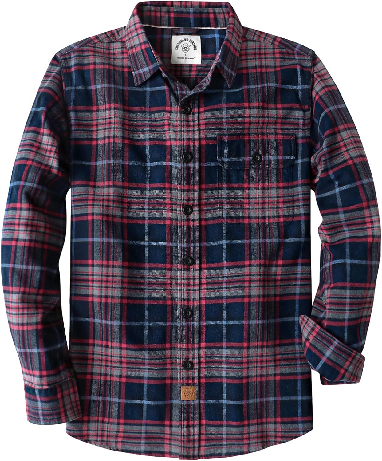 Dubinik®Mens Flannel Shirts Long Sleeve Flannel Shirt for Men Warm Casual Soft Cotton Button Down Plaid Mens Flannel Shirt