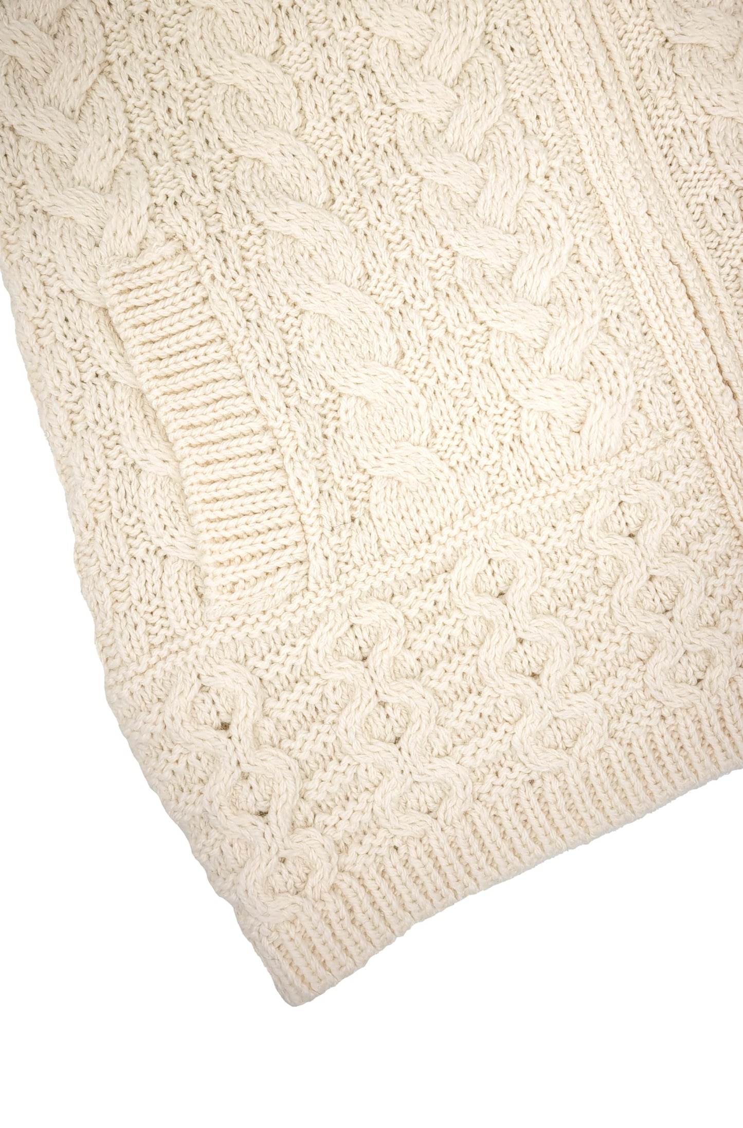 Aran Crafts Irish Women's Double Collar Zip Cardigan (100% Merino Wool)